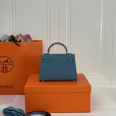 凯莉二代mini 牛仔蓝金扣 爱马仕Hermes 💤凯莉包kellyHermes经典代表作之一 女士 凯莉二代mini 牛仔蓝金扣 爱马仕Hermes 💤凯莉包kellyHermes经典代表作之一 女士