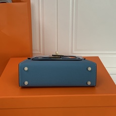 凯莉二代mini 牛仔蓝金扣 爱马仕Hermes 💤凯莉包kellyHermes经典代表作之一 女士 凯莉二代mini 牛仔蓝金扣 爱马仕Hermes 💤凯莉包kellyHermes经典代表作之一 女士