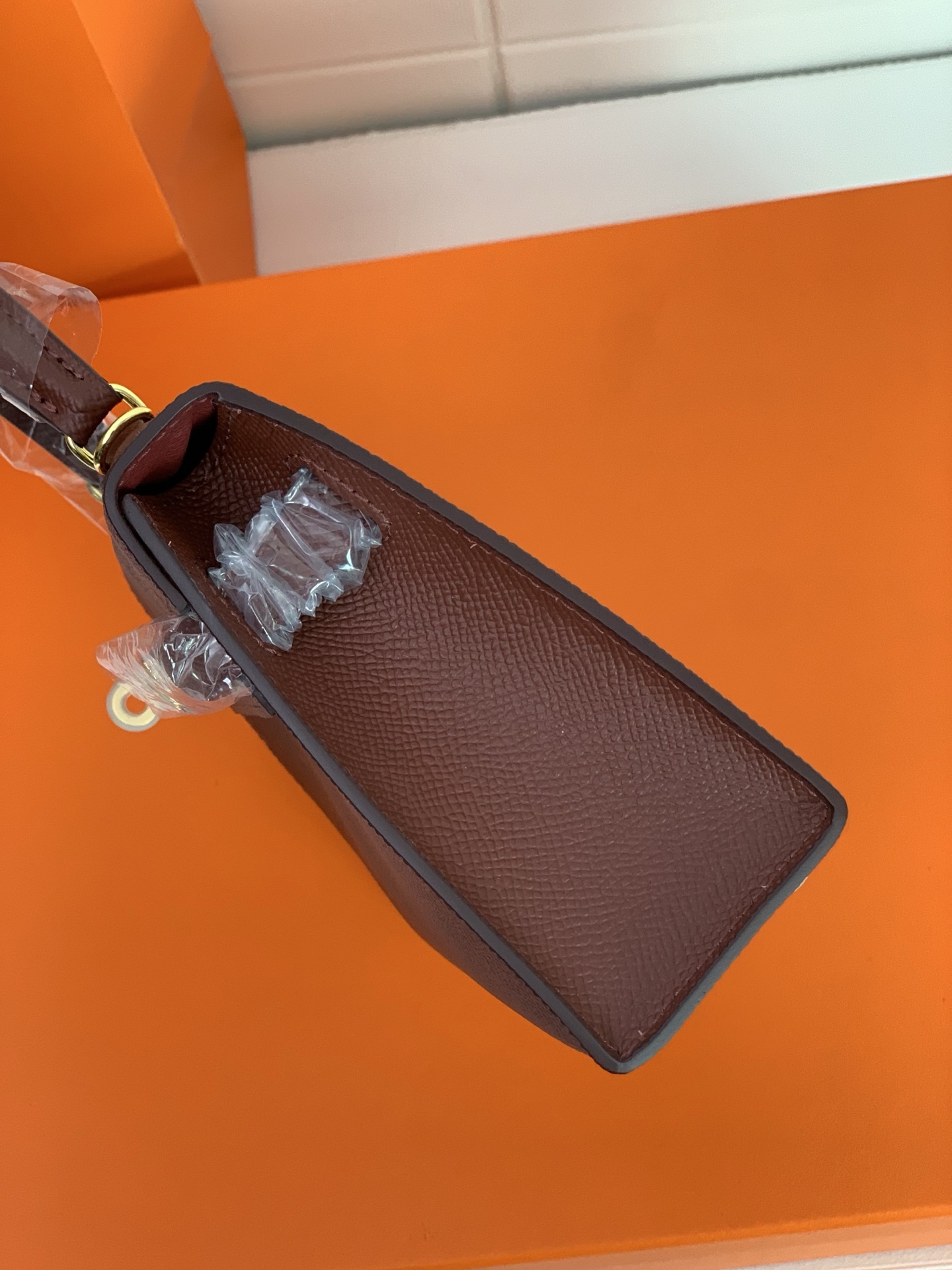 凯莉二代mini  波尔多红金扣 爱马仕Hermes 💤凯莉包kellyHermes经典代表作之一  女