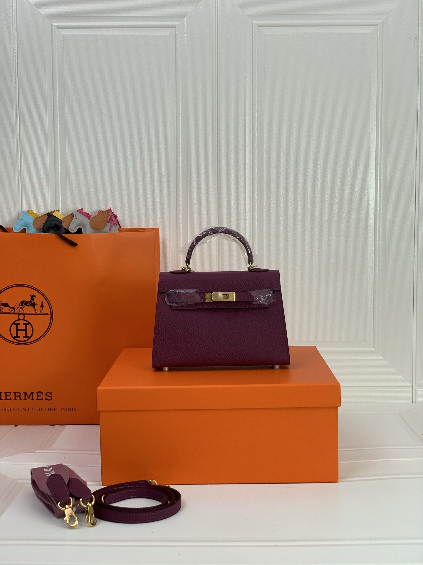 凯莉二代mini  海葵紫金扣 爱马仕Hermes 💤凯莉包kellyHermes经典代表作之一  女士