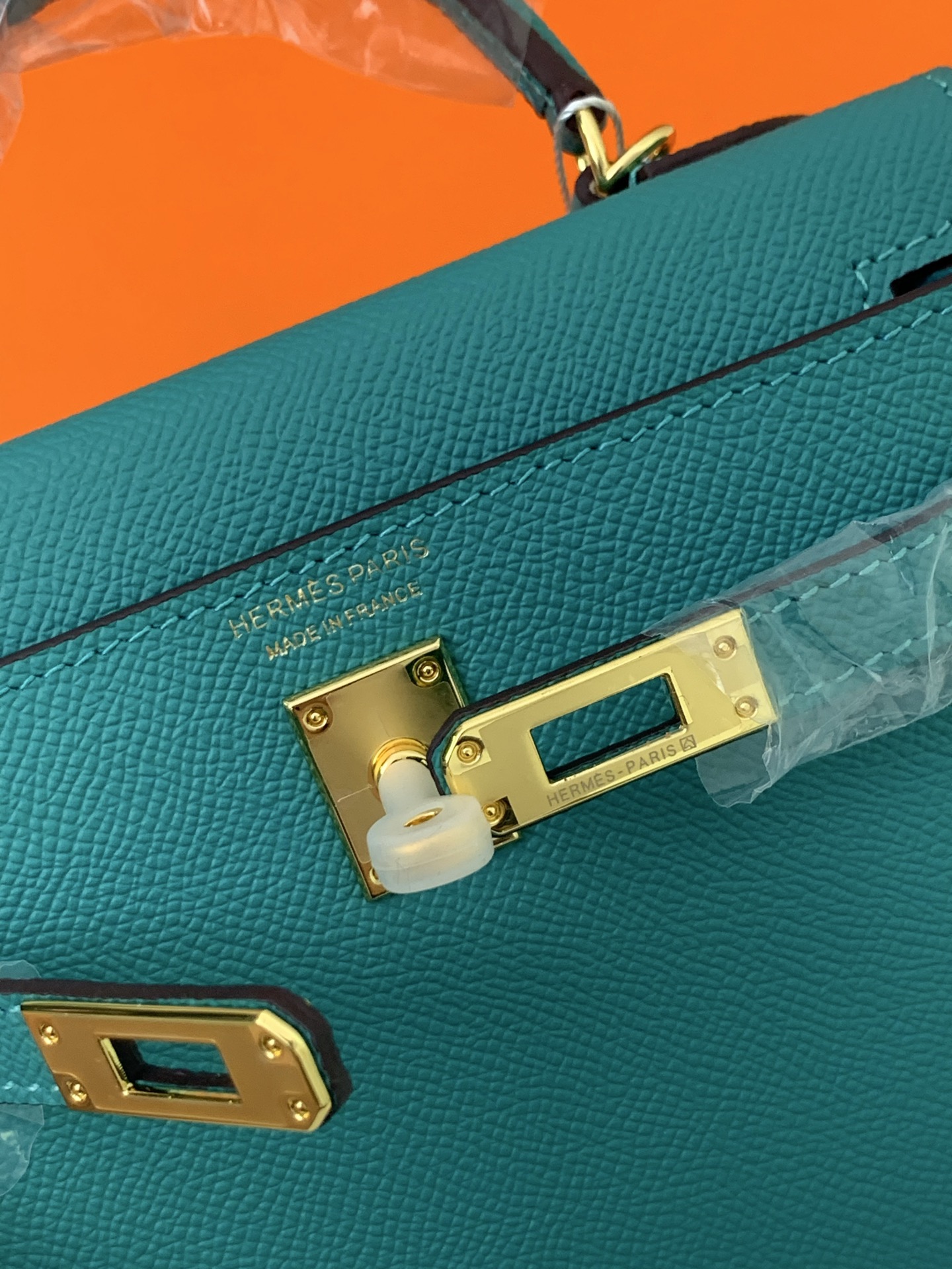 凯莉二代mini  孔雀绿金扣 爱马仕Hermes 💤凯莉包kellyHermes经典代表作之一  女士