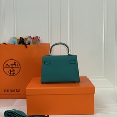 凯莉二代mini 孔雀绿银扣 爱马仕Hermes 💤凯莉包kellyHermes经典代表作之一 女士 凯莉二代mini 孔雀绿银扣 爱马仕Hermes 💤凯莉包kellyHermes经典代表作之一 女士