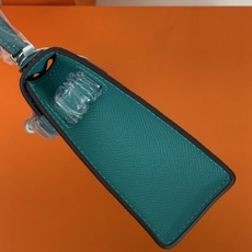 凯莉二代mini 孔雀绿银扣 爱马仕Hermes 💤凯莉包kellyHermes经典代表作之一 女士 凯莉二代mini 孔雀绿银扣 爱马仕Hermes 💤凯莉包kellyHermes经典代表作之一 女士