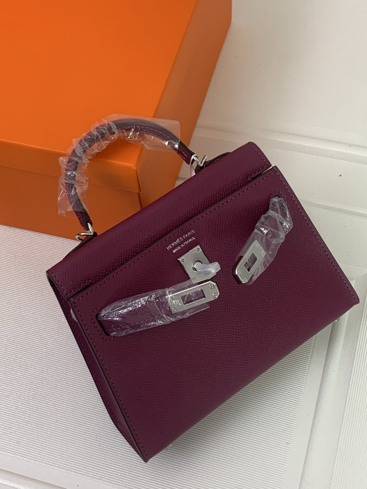 凯莉二代mini  海葵紫银扣 爱马仕Hermes 💤凯莉包kellyHermes经典代表作之一  女士
