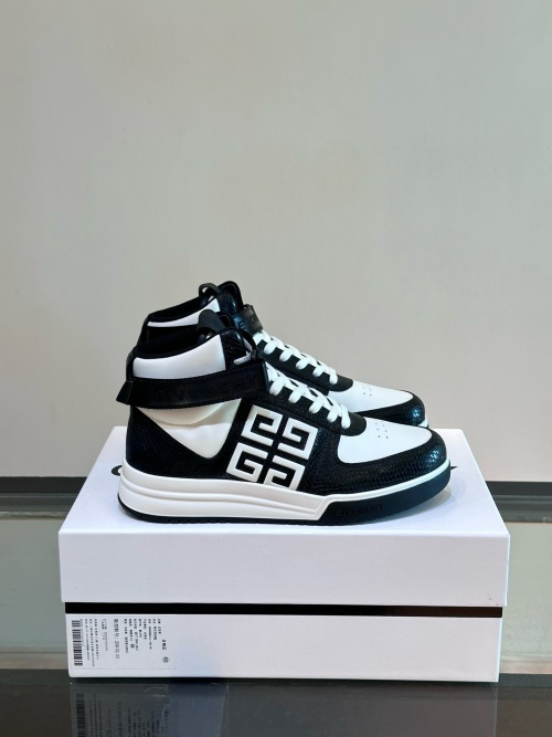 Givenchy 4G High-Top Sneakers - Black & White Leather Designer Shoes 1 Givenchy 4G High-Top Sneakers - Black & White Leather Designer Shoes