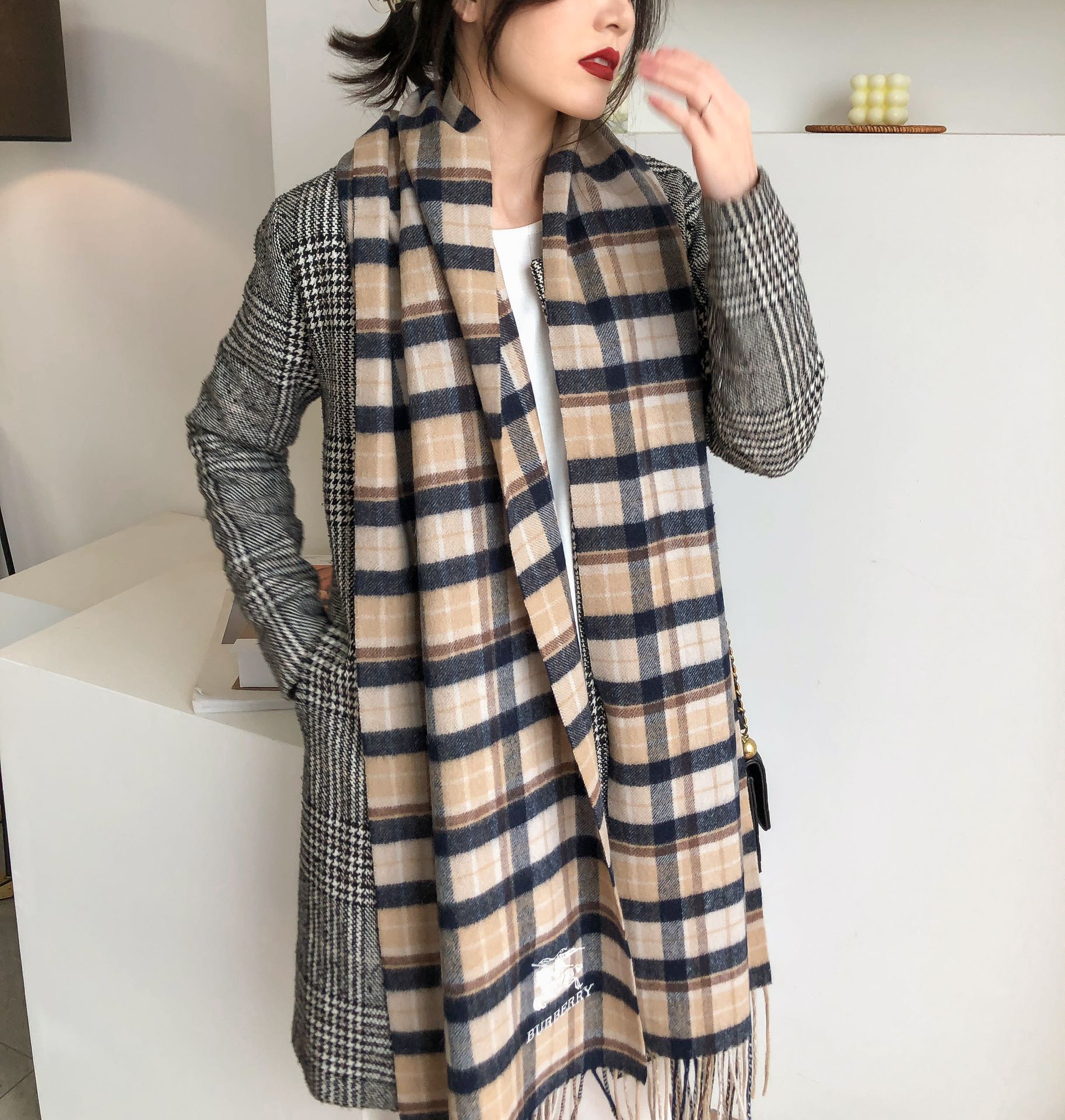 博柏利 Burberry 传世高定桑蚕丝丝巾围巾 #C3DD8931 2
