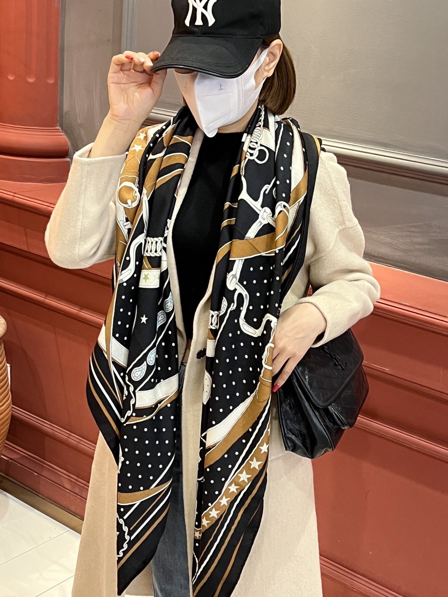 NO:169315,Hermes Velvet Shawl 