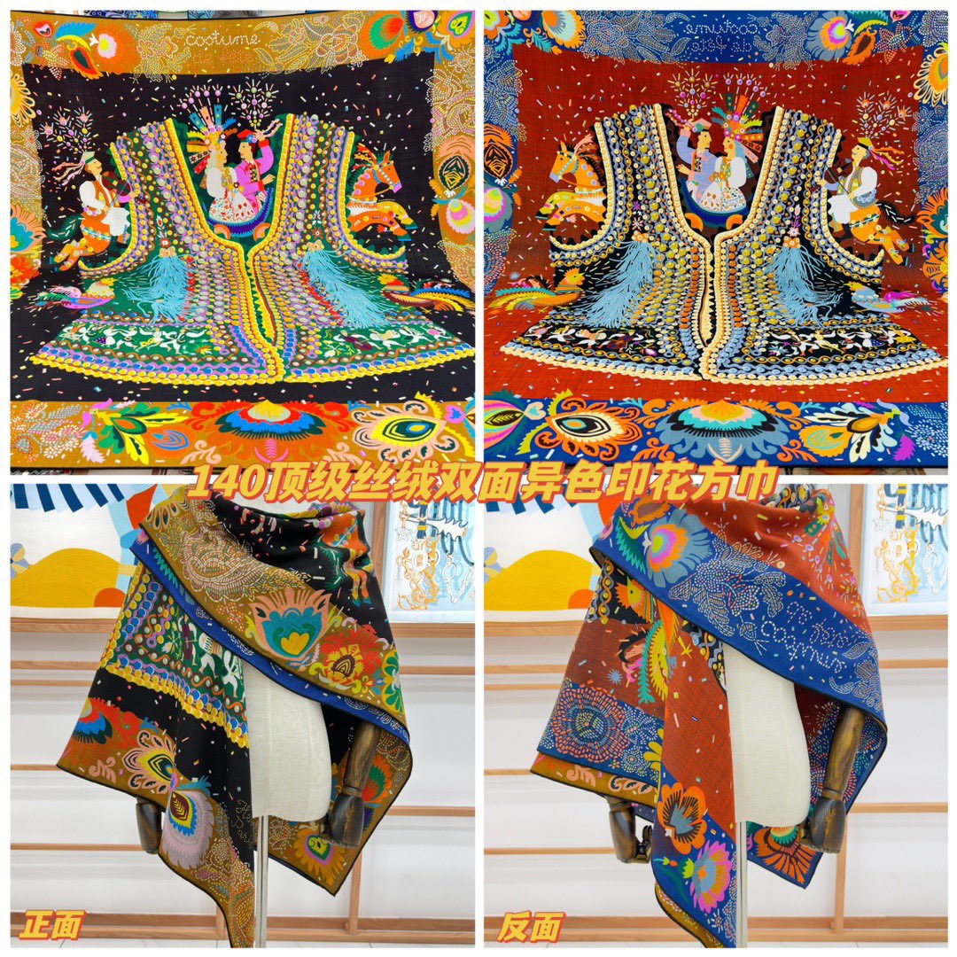 NO:172651,[Front] Color No. 1 ~ Fall and winter matching weapon top double color double-sided silk cashmere shawl!  !  1 equals 2] The finishing touch is wonderful, I like both the patterns and color schemes, and I like another velvet shawl designed with double-sided color matching craftsmanship. I like it very much!  !  !  !  One shawl is equal to two wearing it to create a high-end feel!  The physical body is really fashionable!  !  This batch is of excellent quality!  I would like to remind my sisters that you must buy it early, this one will not help!  A shawl has two colors, both front and back, which really saves money and saves you home. There is no need to worry about the colors, just earn two at a time!  !  !  Size specifications 140*140 Top double-sided printing and dyeing double-color silk cashmere shawls, high-version scarf, real silk, shawls19860909【正面】1号色～秋冬搭配利器顶级双配色双面版真丝羊绒披肩！！1条等于2条】点睛精彩,图案和配色都超级喜欢,又一款双面配色工艺设计的丝绒披肩,超级喜欢！！！！一条披肩等于两条穿出高级感！实物上身真的很时髦气质！！这个批次品质超好！提醒下喜欢的姐妹们,必须早点入手,这个出完无补的！一条披肩正反两种配色,真是省银子省到家了,不用纠结颜色了,一次入两！！！尺寸规格140*140顶级双面印染双配色真丝羊绒披肩,高版本围巾,real silk,shawls,scarf