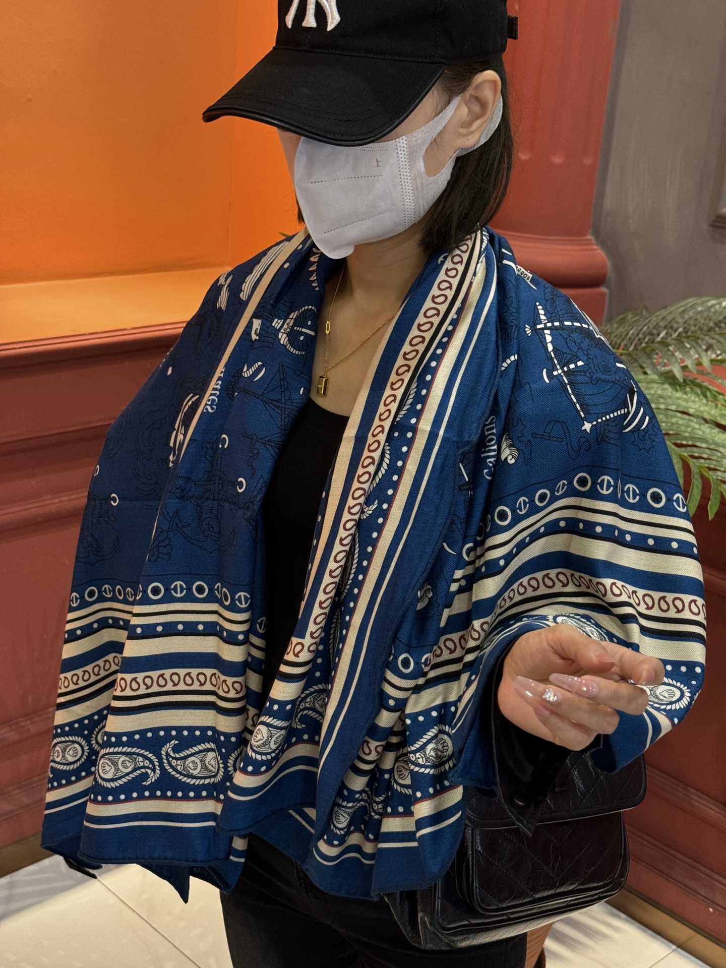 羊绒新款买了都说好看️推荐爱马仕双面同色羊绒方巾水手纹身双面同色140顶级工艺超值️爱马仕专柜爆款立体呈