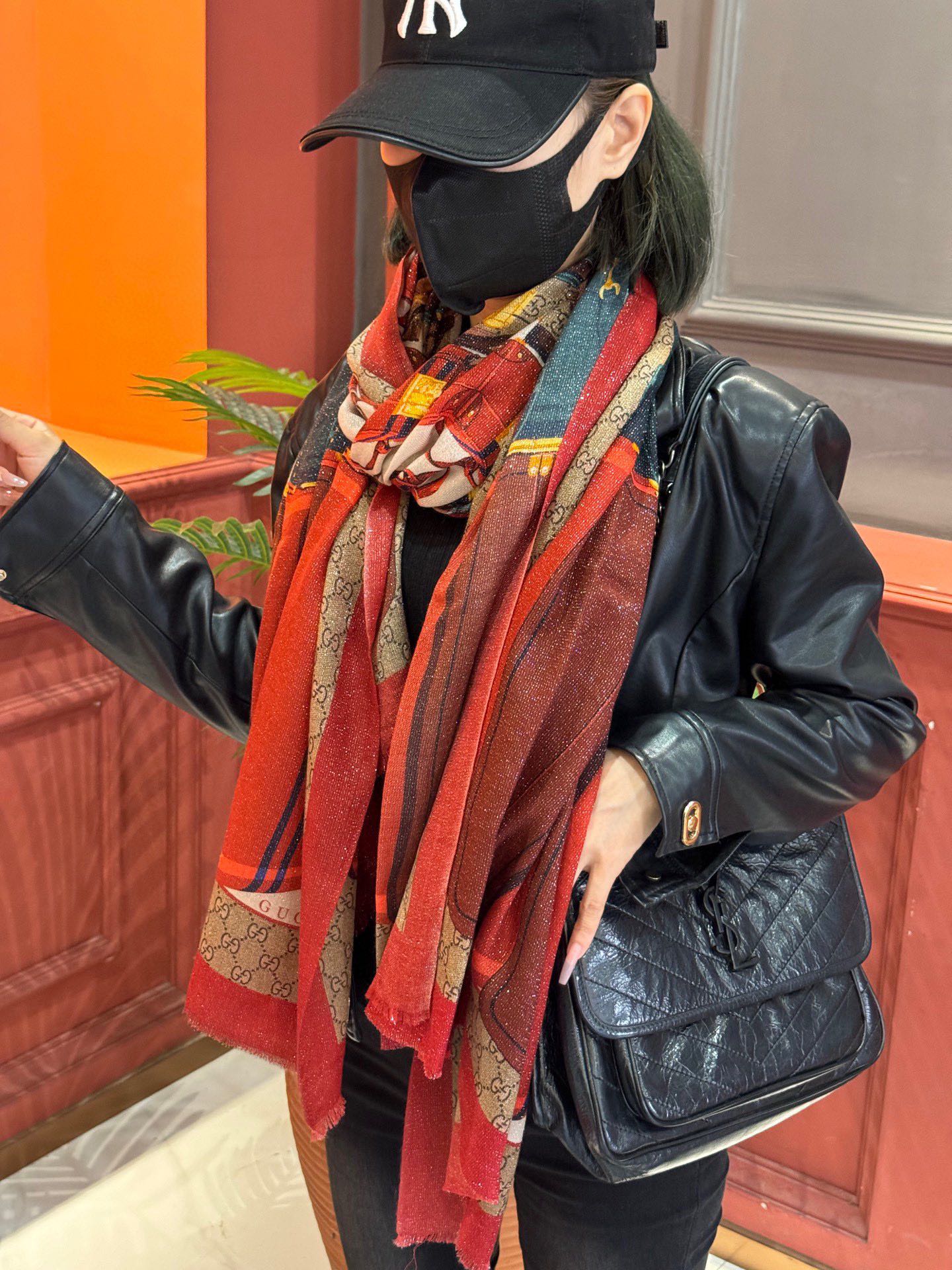 Gucci Haute Couture Silk Twill Scarf Shawl Ref 3