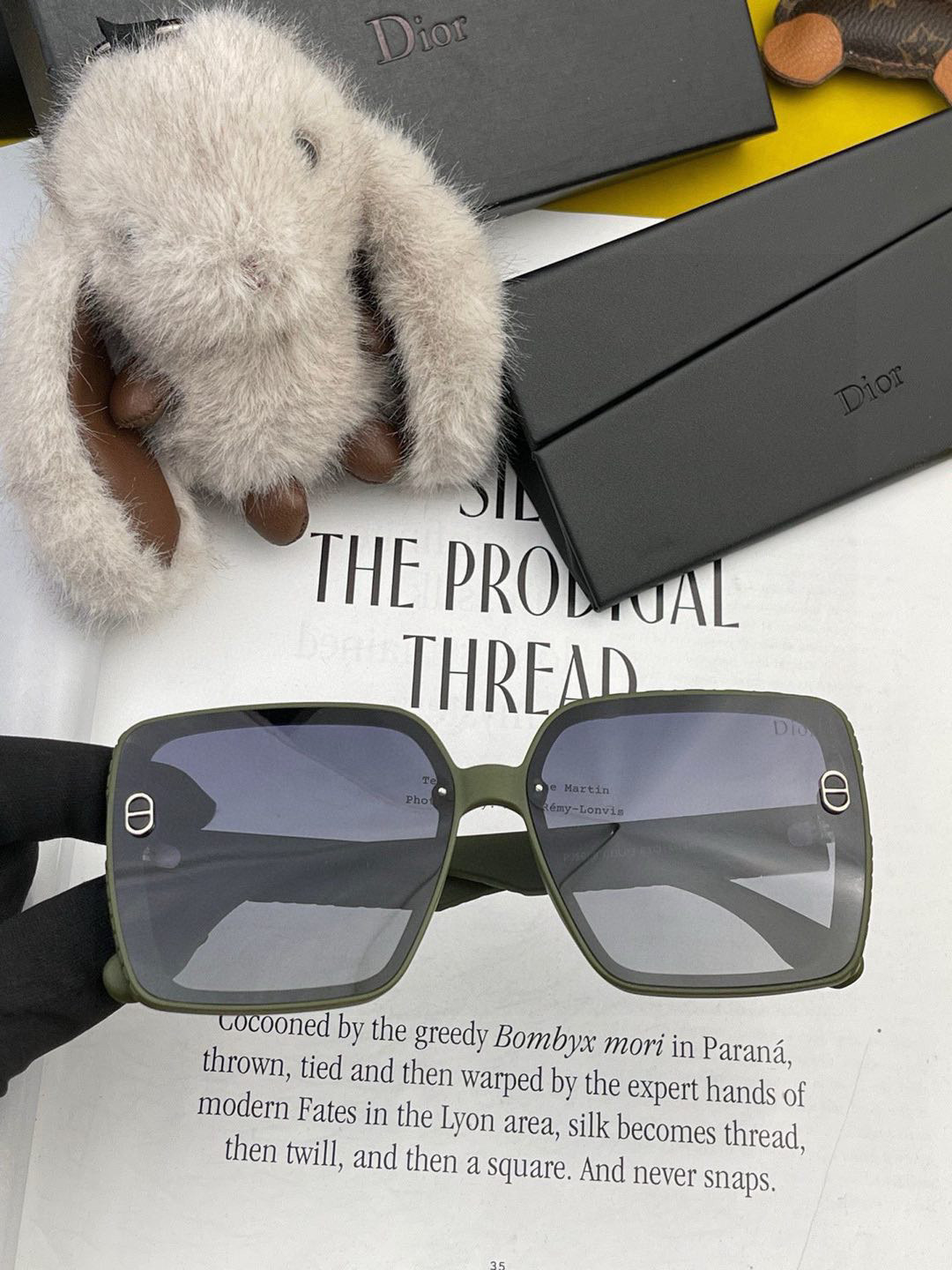 🔺 【DIOR-迪奥】2025开春新款 潮流爆款 时尚方框偏光太阳镜 高品质 佩戴舒适 网红潮款墨镜 型