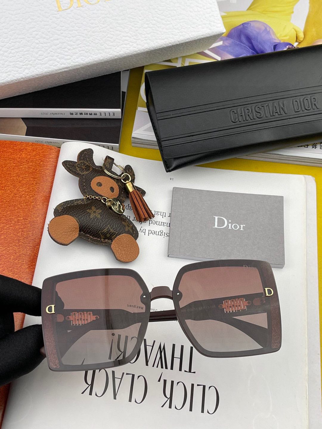 🔺 【DIOR-迪奥】2024开春新款 潮流爆款 时尚方框偏光太阳镜 高品质 佩戴舒适 网红潮款墨镜 型