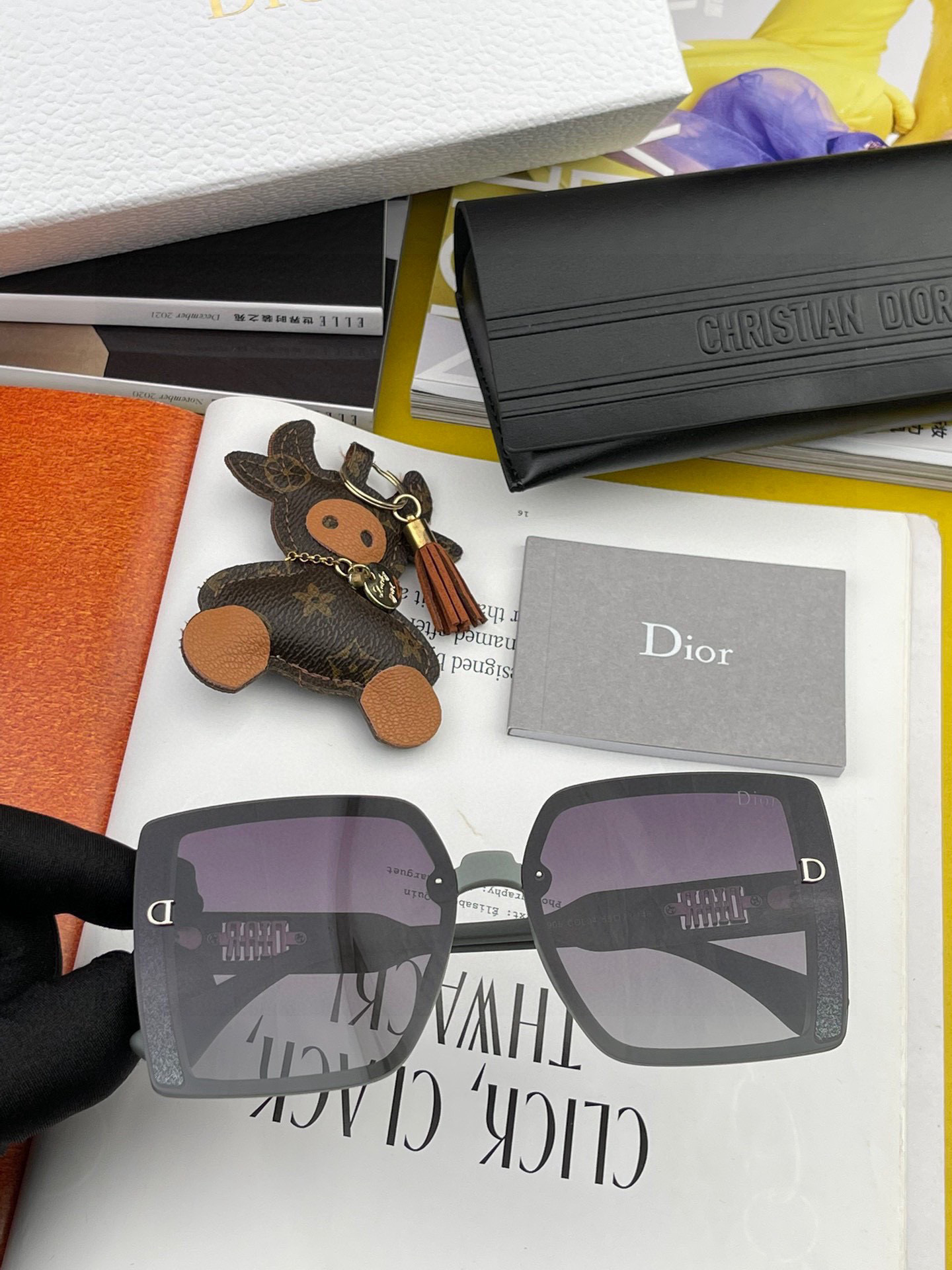 🔺 【DIOR-迪奥】2024开春新款 潮流爆款 时尚方框偏光太阳镜 高品质 佩戴舒适 网红潮款墨镜 型