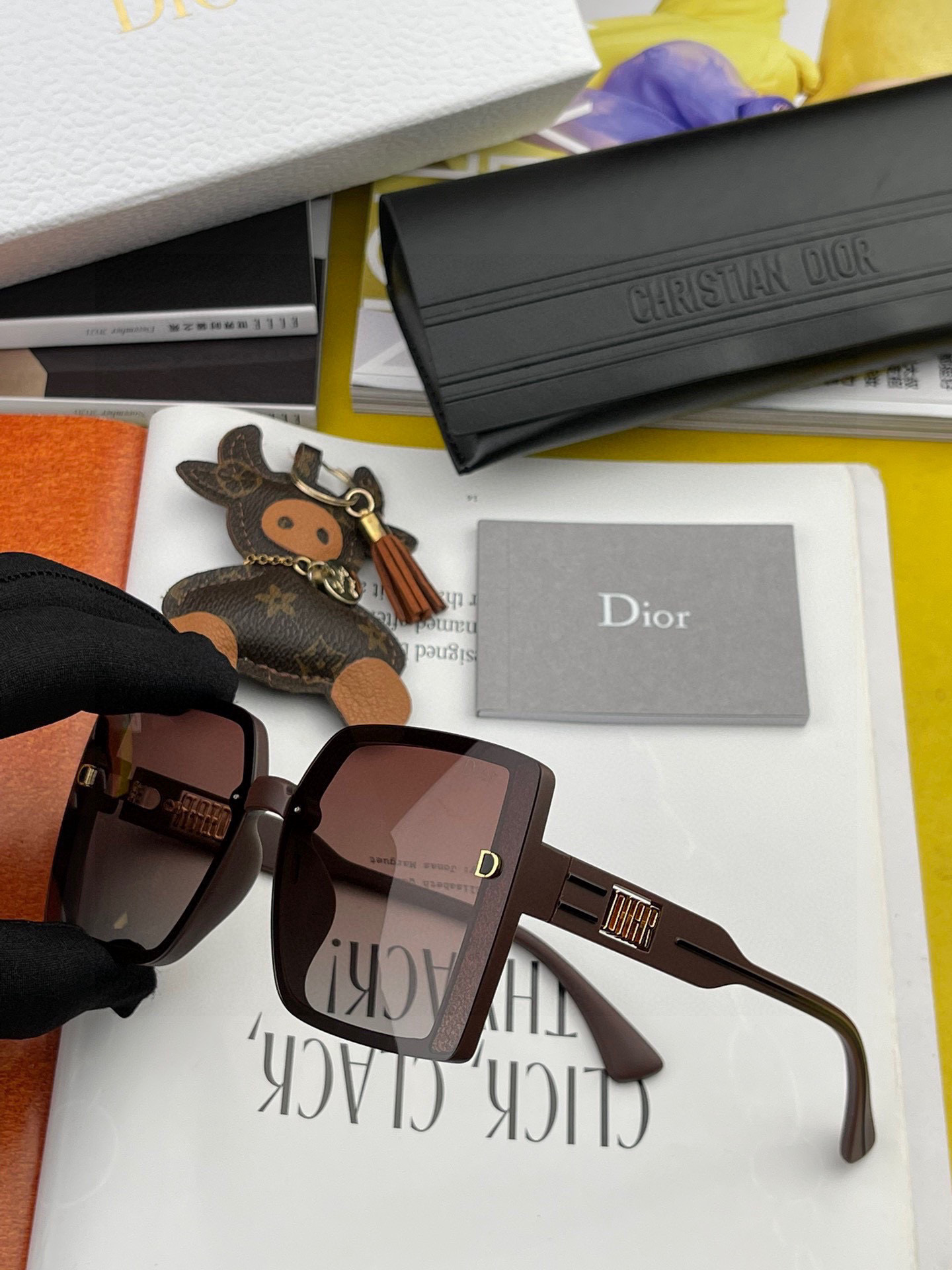 🔺 【DIOR-迪奥】2024开春新款 潮流爆款 时尚方框偏光太阳镜 高品质 佩戴舒适 网红潮款墨镜 型