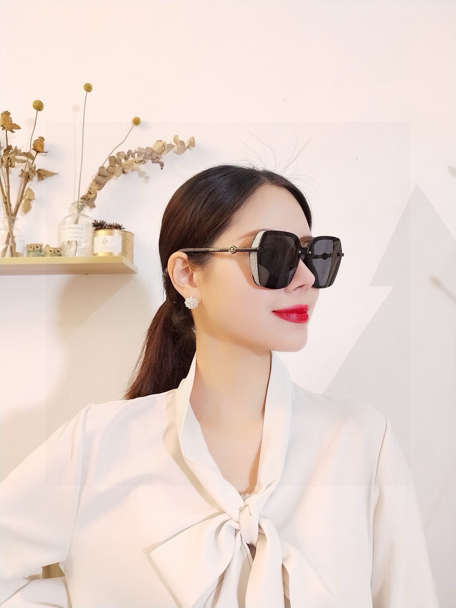  香奈儿2025新款偏光太阳镜潮流🐚时尚 女士款百搭瘦脸太阳镜 高品质 开车太阳镜🌟型号：CH3200