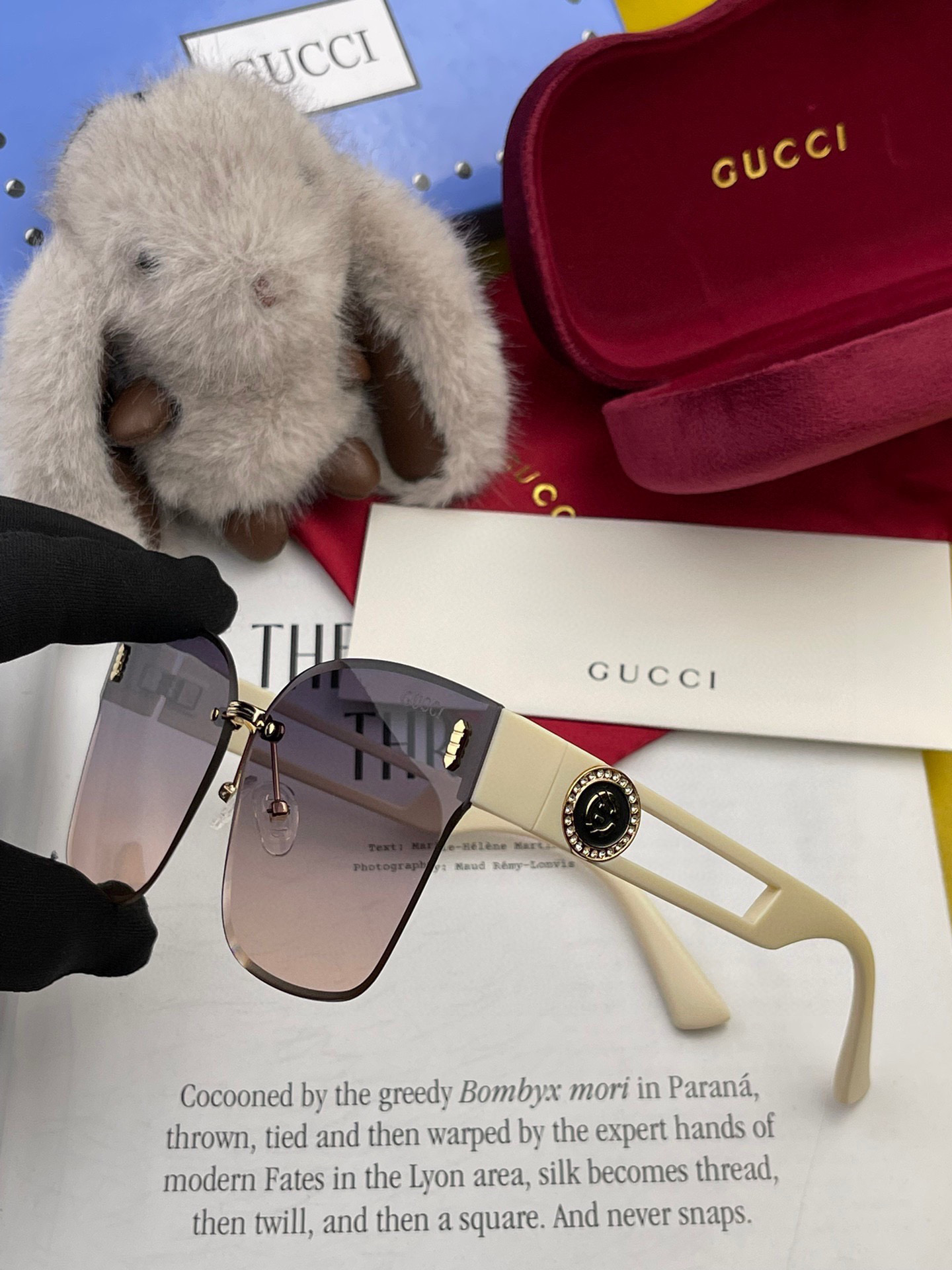  🔺 【GUCCI】2024开春新款 潮流爆款 时尚方框太阳镜 高品质 佩戴舒适 网红潮款墨镜 型号：G
