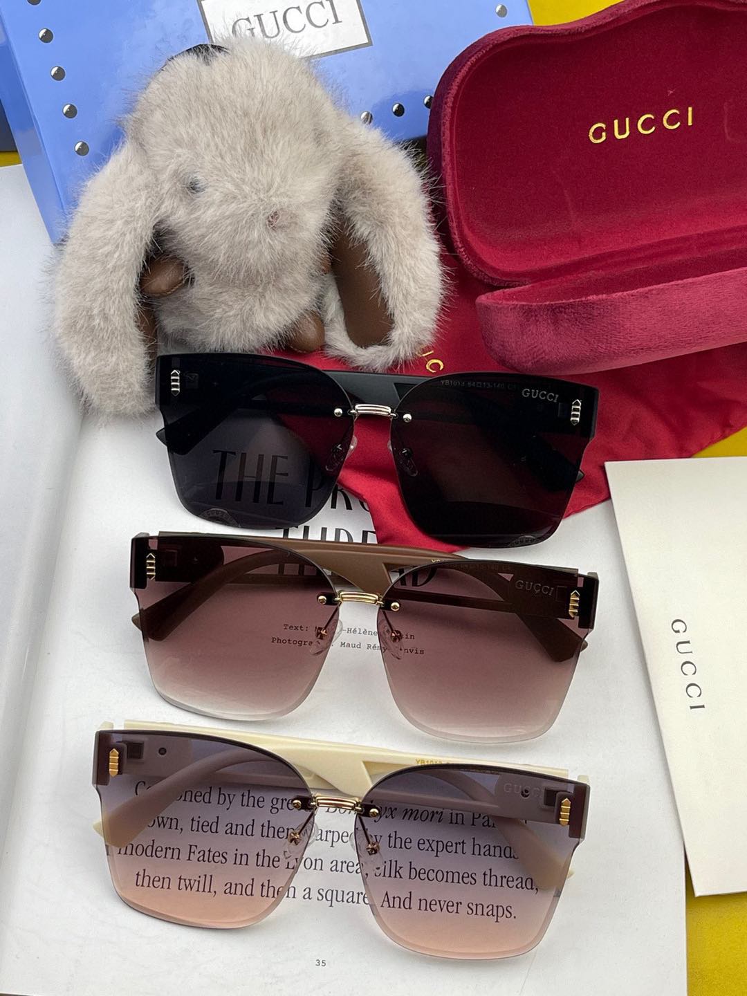  🔺 【GUCCI】2024开春新款 潮流爆款 时尚方框太阳镜 高品质 佩戴舒适 网红潮款墨镜 型号：G