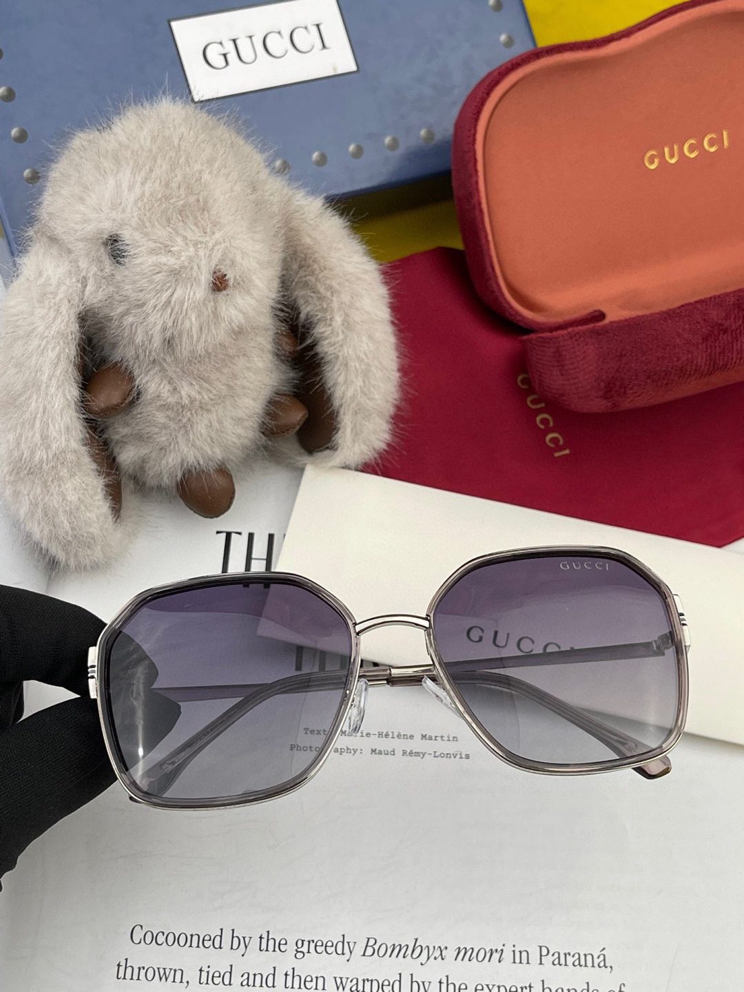    🔺 GUCCI🔻2025官方新款 众多明星同款色‼️‼️新款大框偏光墨镜 🌈🌈宝丽来超清加厚太阳镜