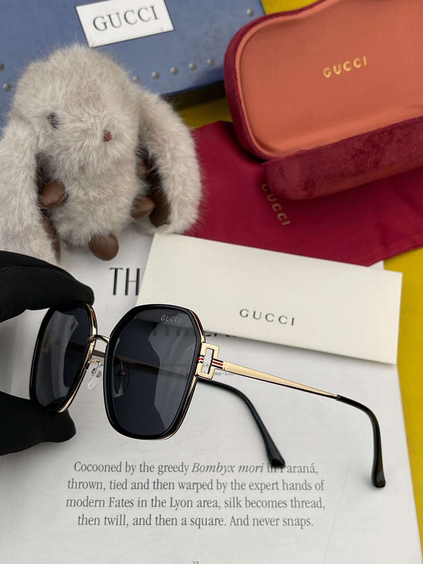    🔺 GUCCI🔻2025官方新款 众多明星同款色‼️‼️新款大框偏光墨镜 🌈🌈宝丽来超清加厚太阳镜