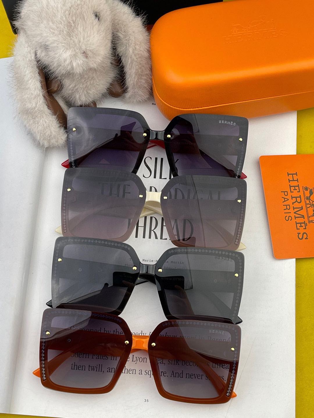  2024新款 爱马仕女士偏光太阳镜🕶️ 宝丽来高清镜片🎉高品质TR-90镜框 时尚百搭！
型号：H47