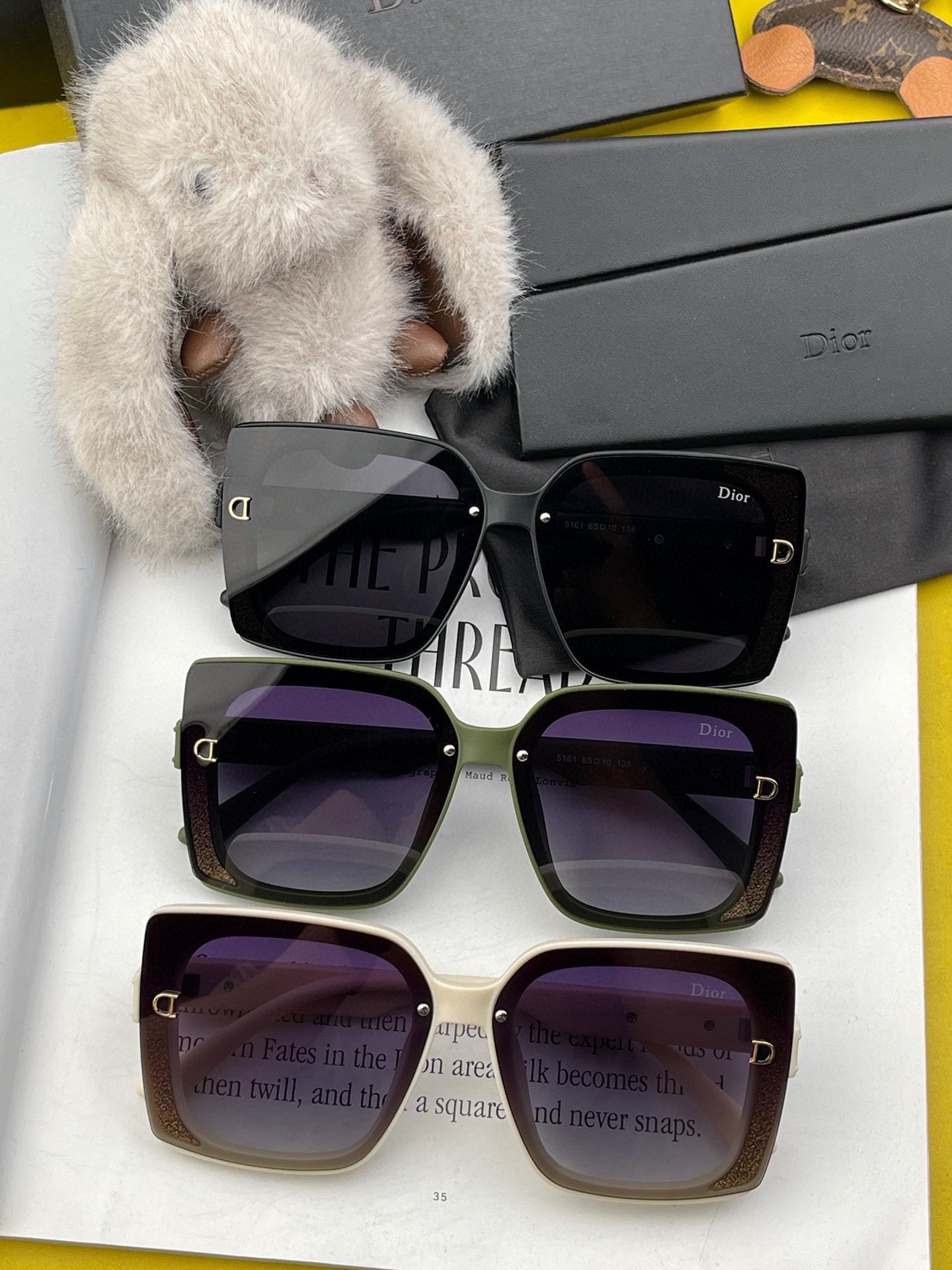  🔺 【DIOR-迪奥】2024开春新款 潮流爆款 时尚方框偏光太阳镜 高品质 佩戴舒适 网红潮款墨镜 