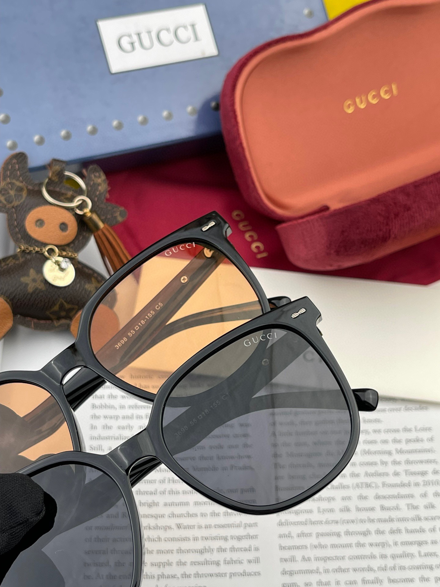   GUCCI-古驰意大利进口🇮🇹2024时尚潮流奢华装饰太阳眼镜 尼龙高清太阳镜明星海报款 超高复杂工