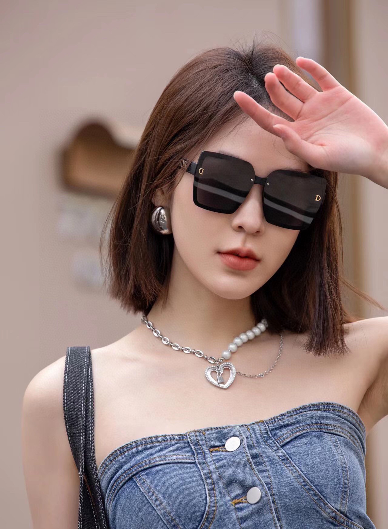  🔺 【DIOR-迪奥】2024开春新款 潮流爆款 时尚方框偏光太阳镜 高品质 佩戴舒适 网红潮款墨镜 