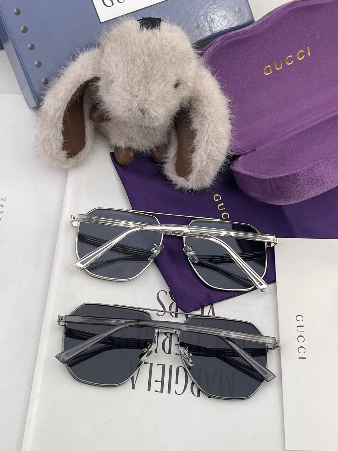         GUCCI 男款炫彩飞行员偏光太阳镜 ❤️材质：高清尼龙加厚卡槽高清偏光镜片 🌹无边框镜