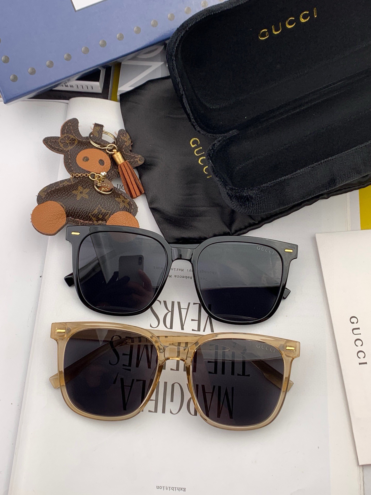   超好看 潮酷【GUCCI】古驰 新款款太阳镜以独特魅力和前卫风格诠释春夏最新眼镜，以方框设计，中梁连