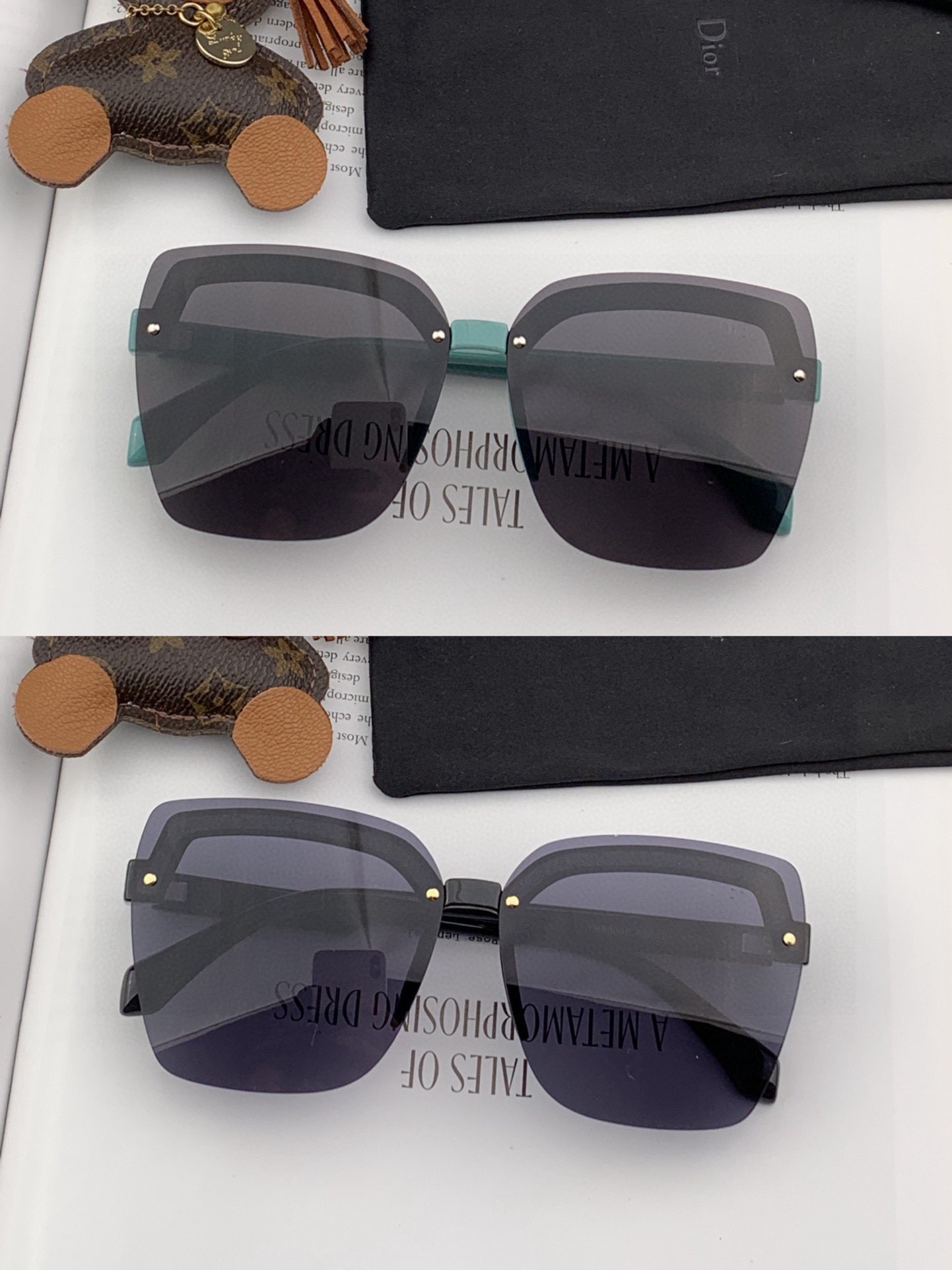   DIOR 2025开春新款 方框太阳镜 各路网红纷纷带起气场满分‼️ 俏皮甜美.上脸效果更佳.金属质