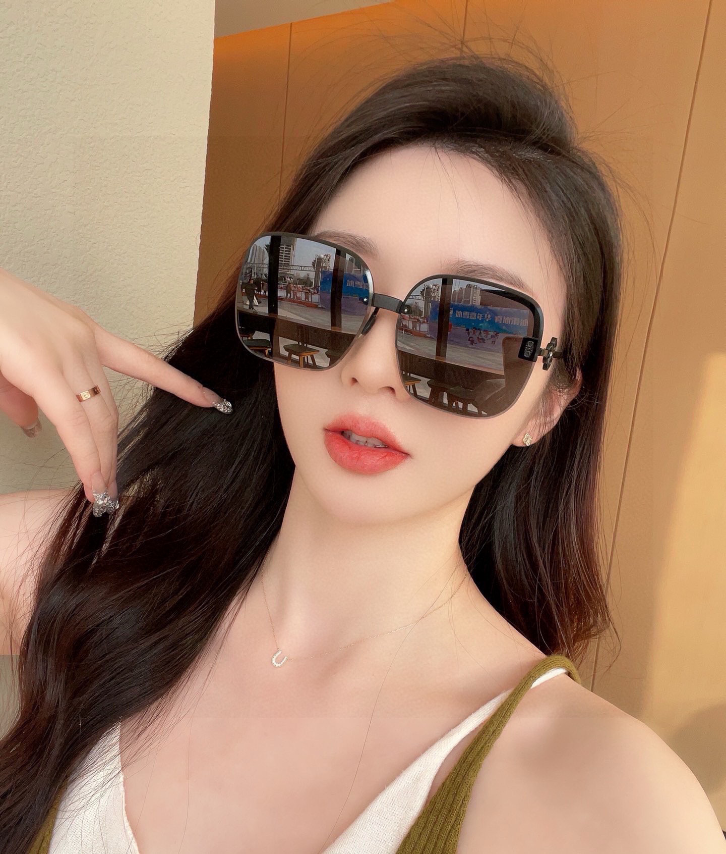 🔺 【香奈儿-尼龙偏光太阳镜】2025开春新款 潮流爆款 时尚圆框偏光太阳镜 高品质 佩戴舒适 网红潮款