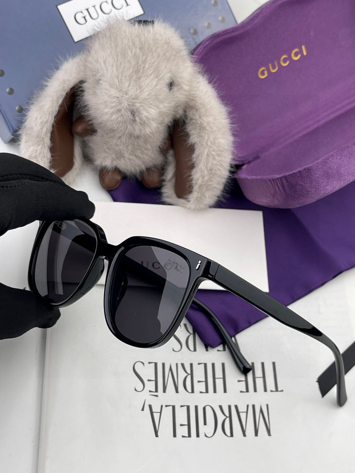 🔺 【GUCCI】2025开春新款 潮流爆款 时尚方框偏光太阳镜 高品质 佩戴舒适 网红潮款墨镜 女士高