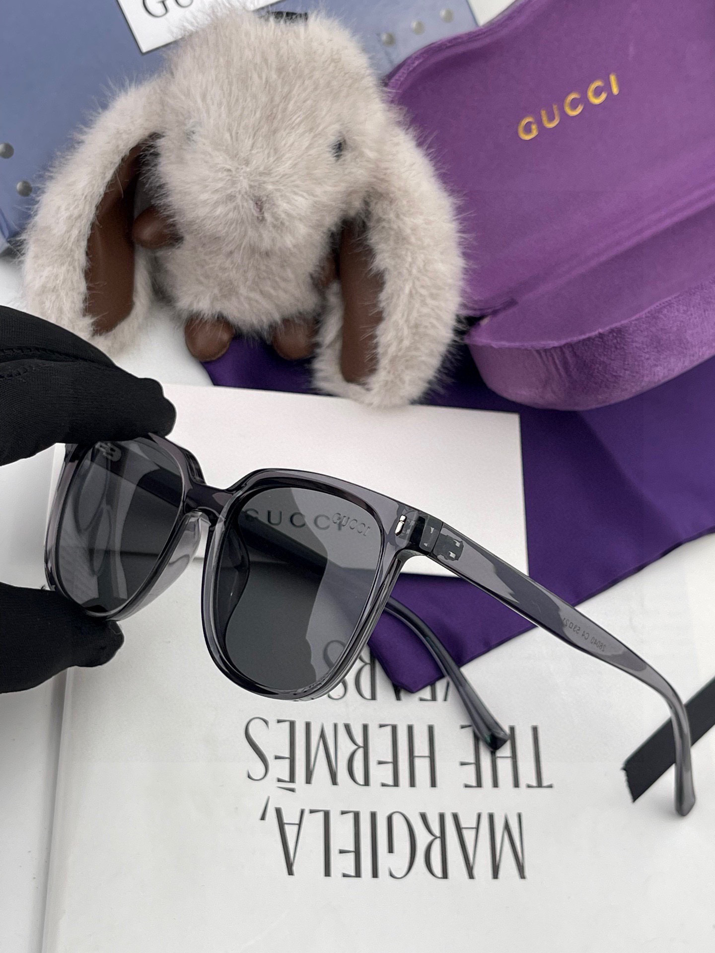 🔺 【GUCCI】2025开春新款 潮流爆款 时尚方框偏光太阳镜 高品质 佩戴舒适 网红潮款墨镜 女士高
