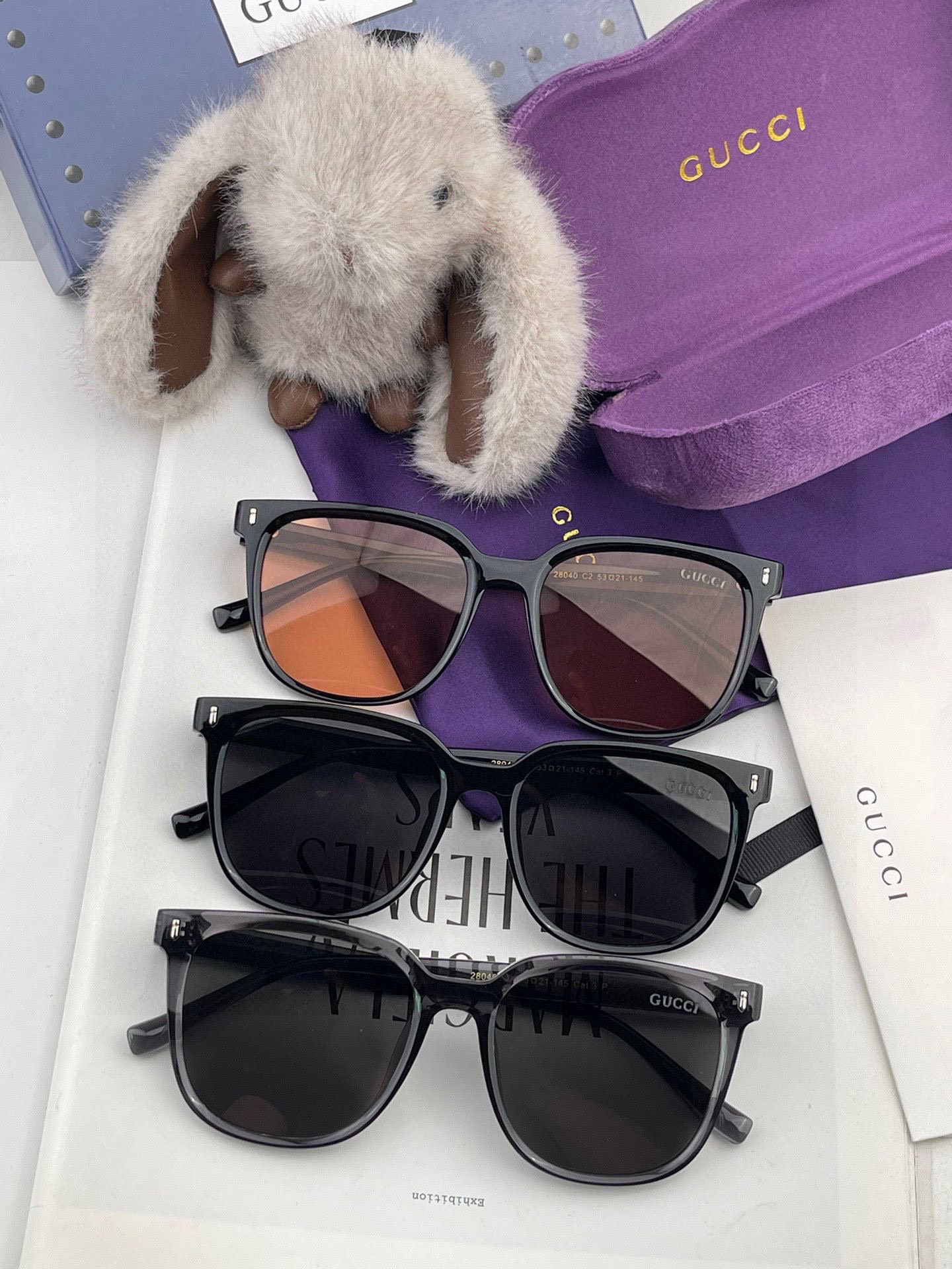 🔺 【GUCCI】2025开春新款 潮流爆款 时尚方框偏光太阳镜 高品质 佩戴舒适 网红潮款墨镜 女士高