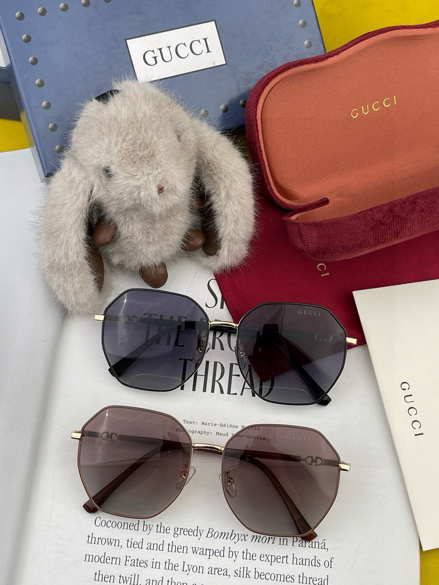    🔺 GUCCI🔻2025官方新款 众多明星同款色‼️‼️新款大框偏光墨镜 🌈🌈宝丽来超清加厚太阳镜