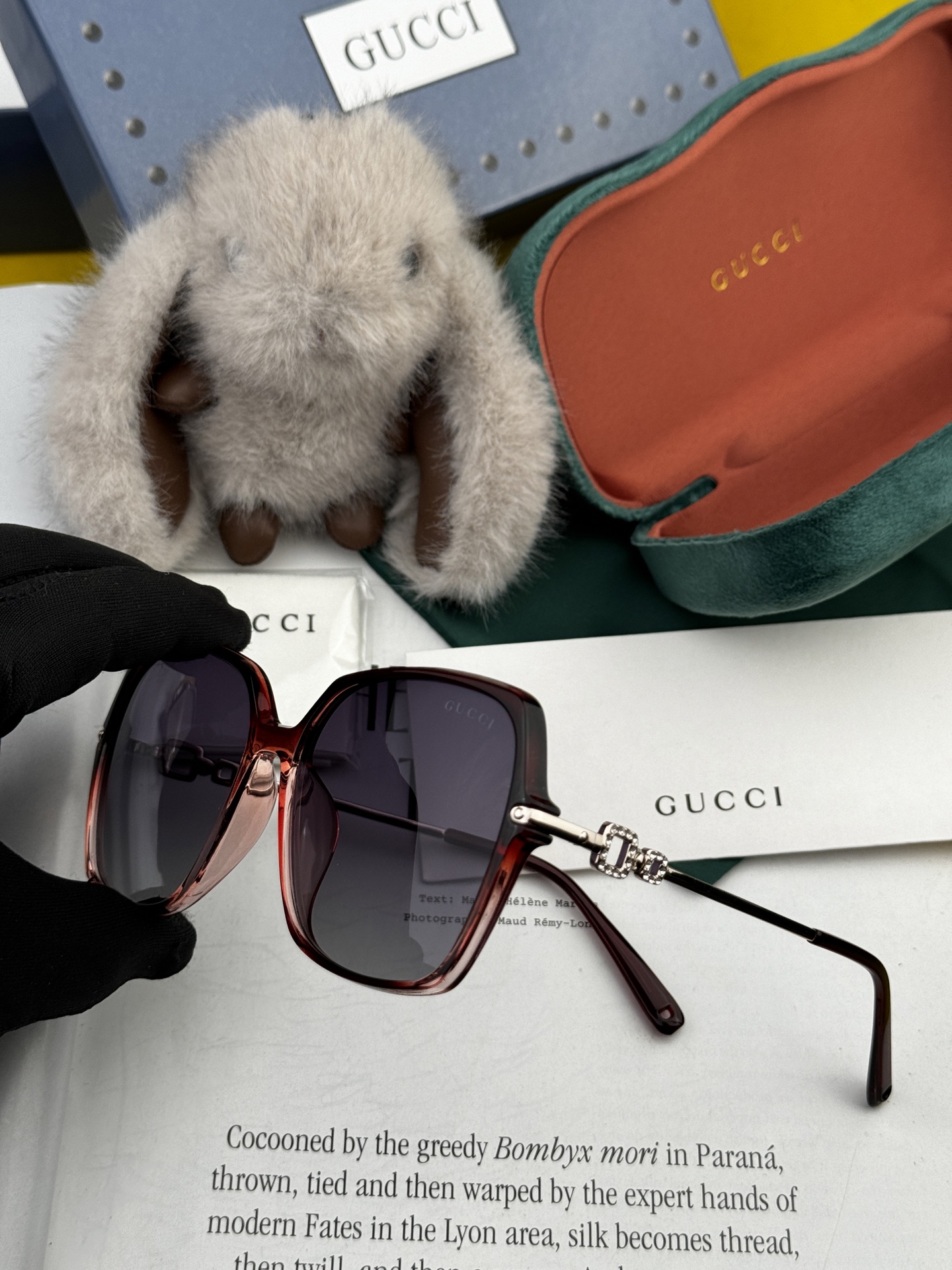   🔺 【GUCCI】2025开春新款 潮流爆款 时尚圆框偏光太阳镜 高品质 佩戴舒适 网红潮款墨镜 女