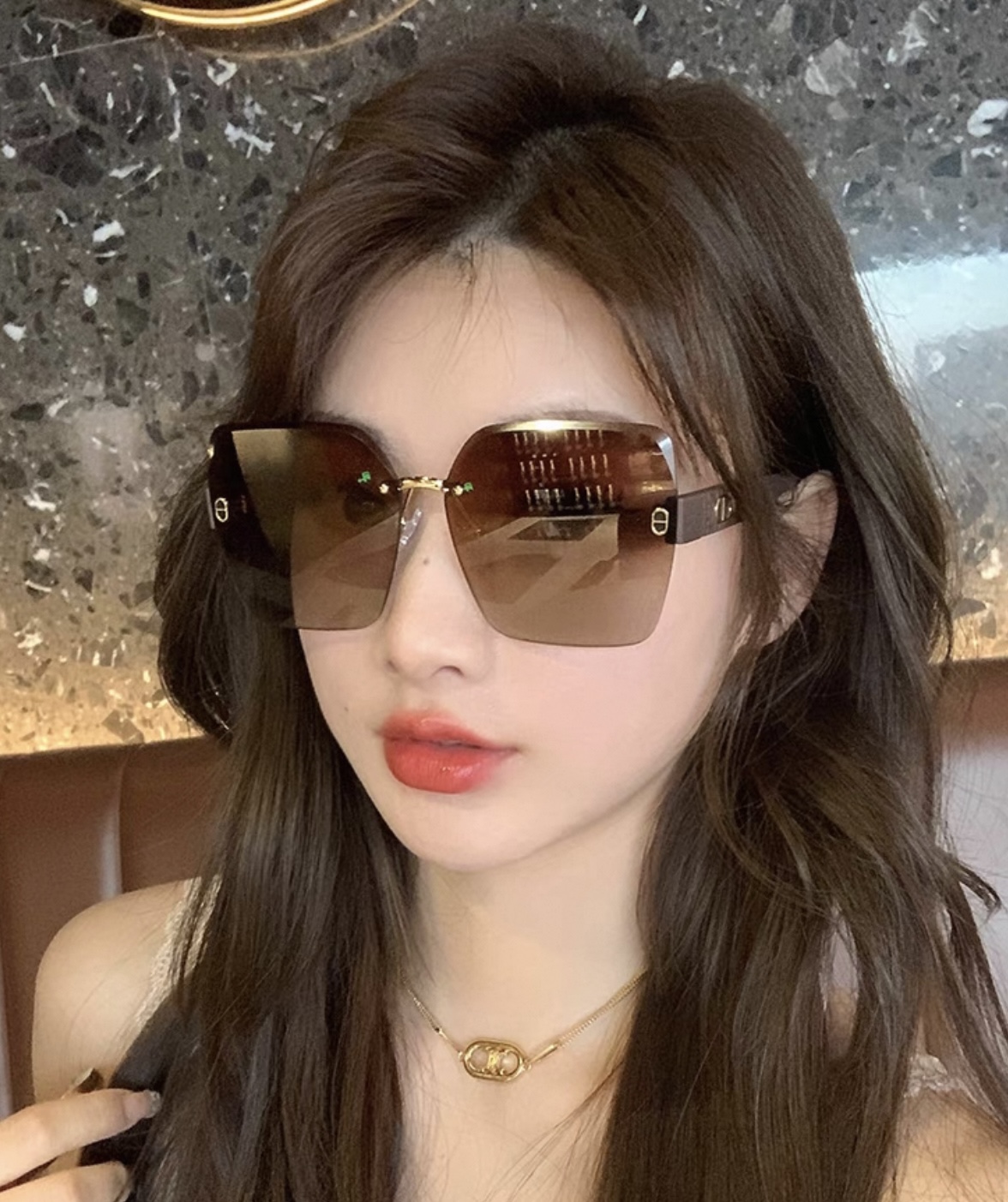 🔺 【DIOR-迪奥】2025开春新款 潮流爆款 时尚方框太阳镜 高品质 佩戴舒适 网红潮款墨镜 女士高
