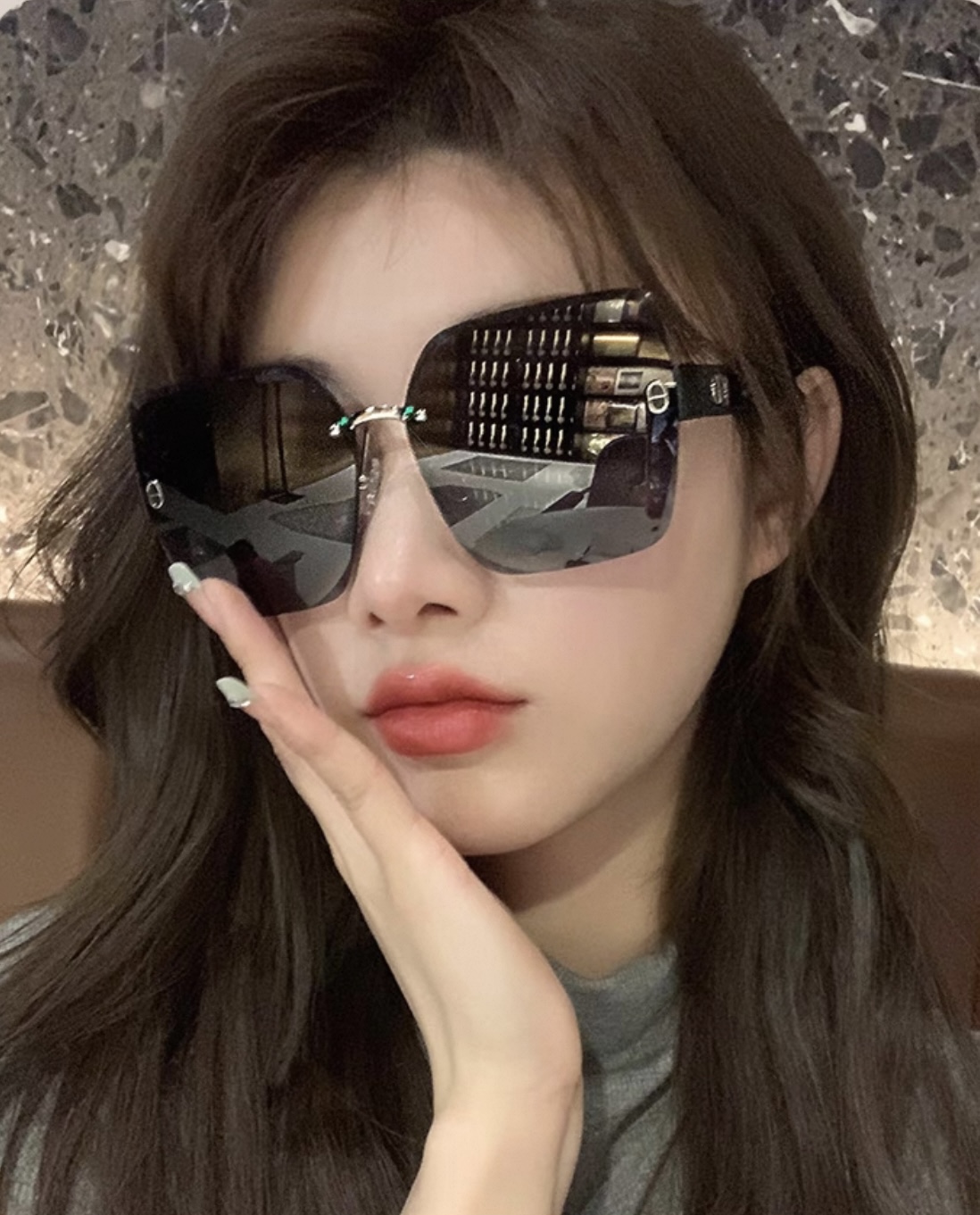 🔺 【DIOR-迪奥】2025开春新款 潮流爆款 时尚方框太阳镜 高品质 佩戴舒适 网红潮款墨镜 女士高