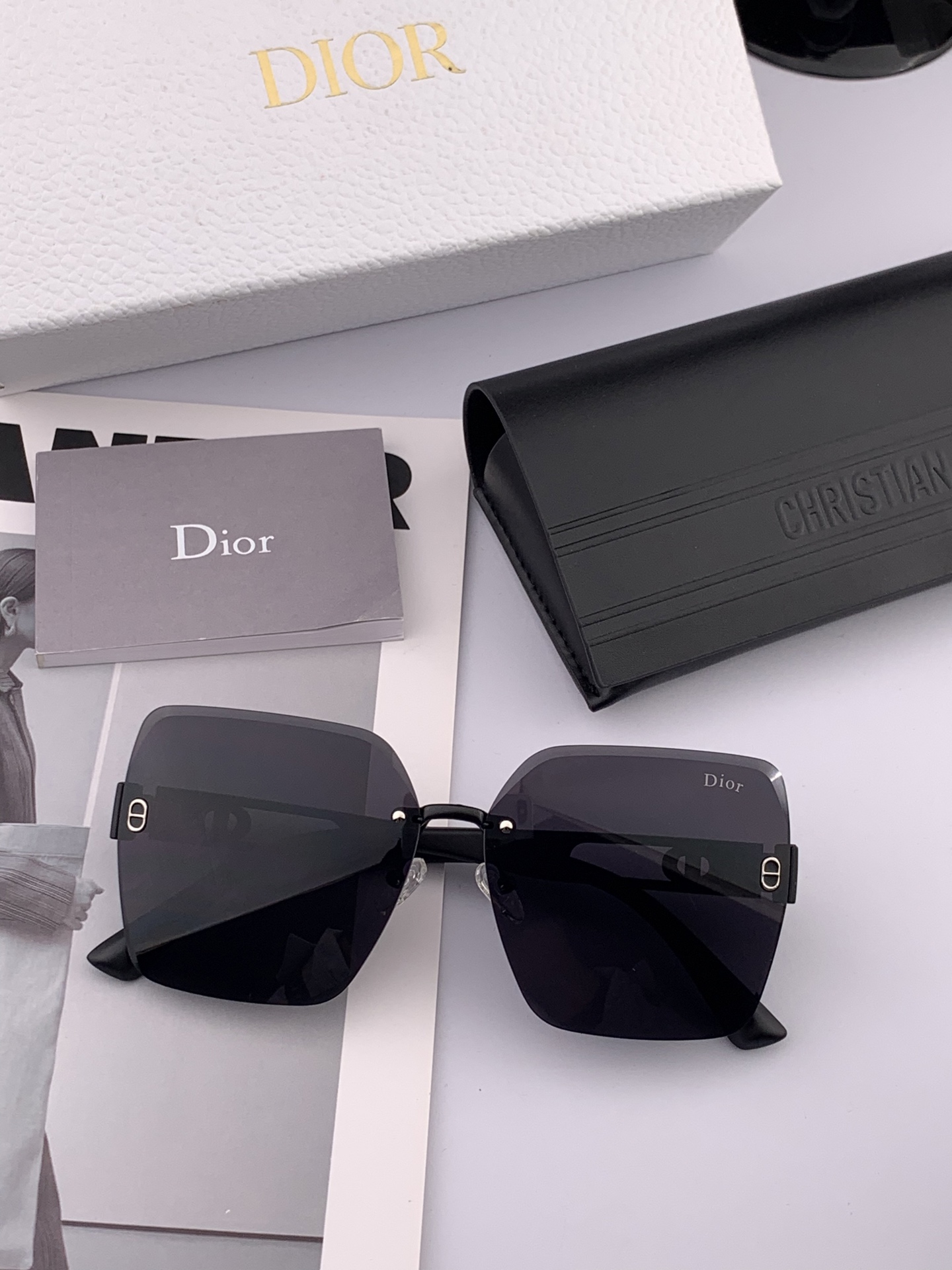 🔺 【DIOR-迪奥】2025开春新款 潮流爆款 时尚方框太阳镜 高品质 佩戴舒适 网红潮款墨镜 女士高