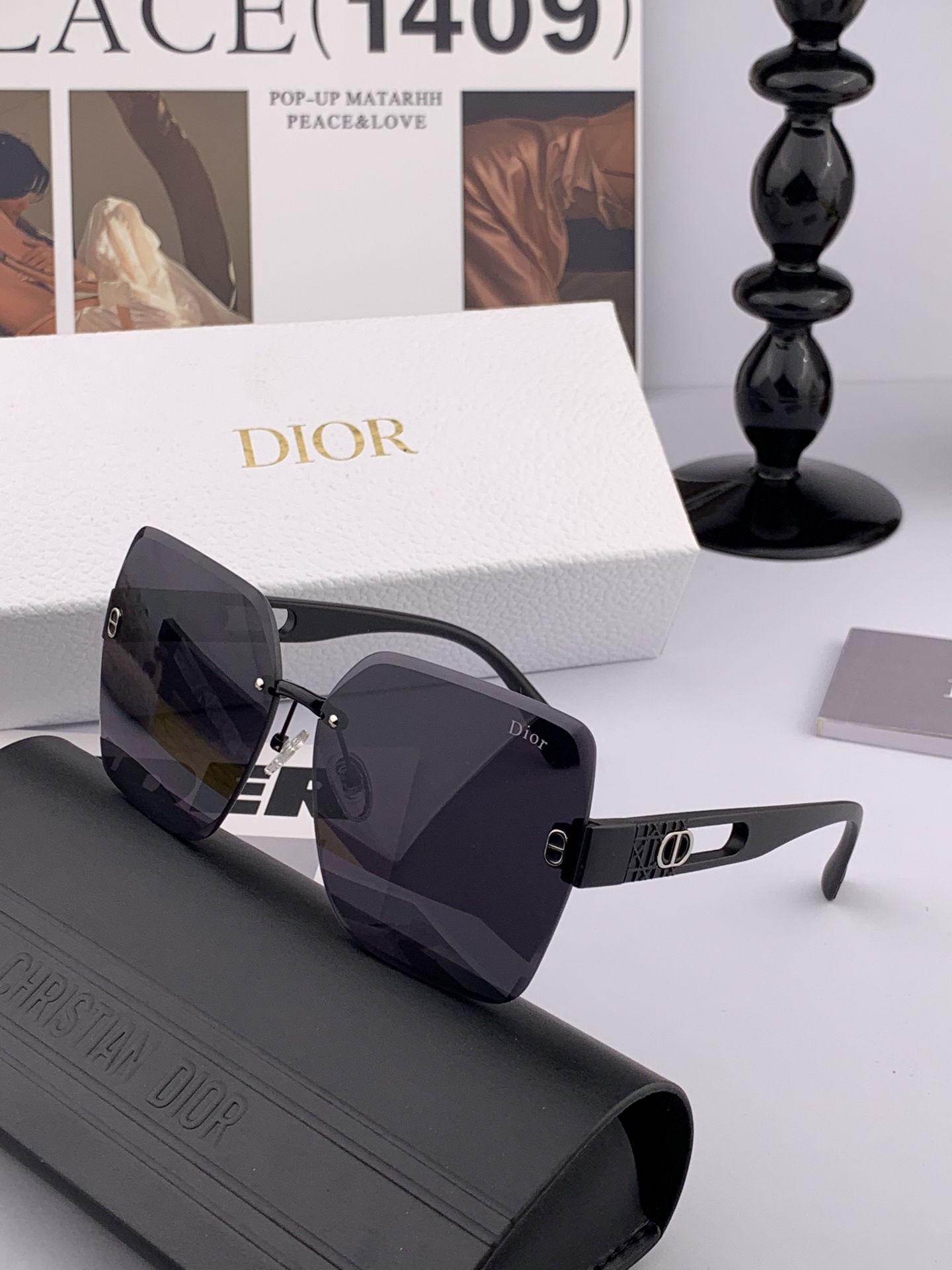 🔺 【DIOR-迪奥】2025开春新款 潮流爆款 时尚方框太阳镜 高品质 佩戴舒适 网红潮款墨镜 女士高