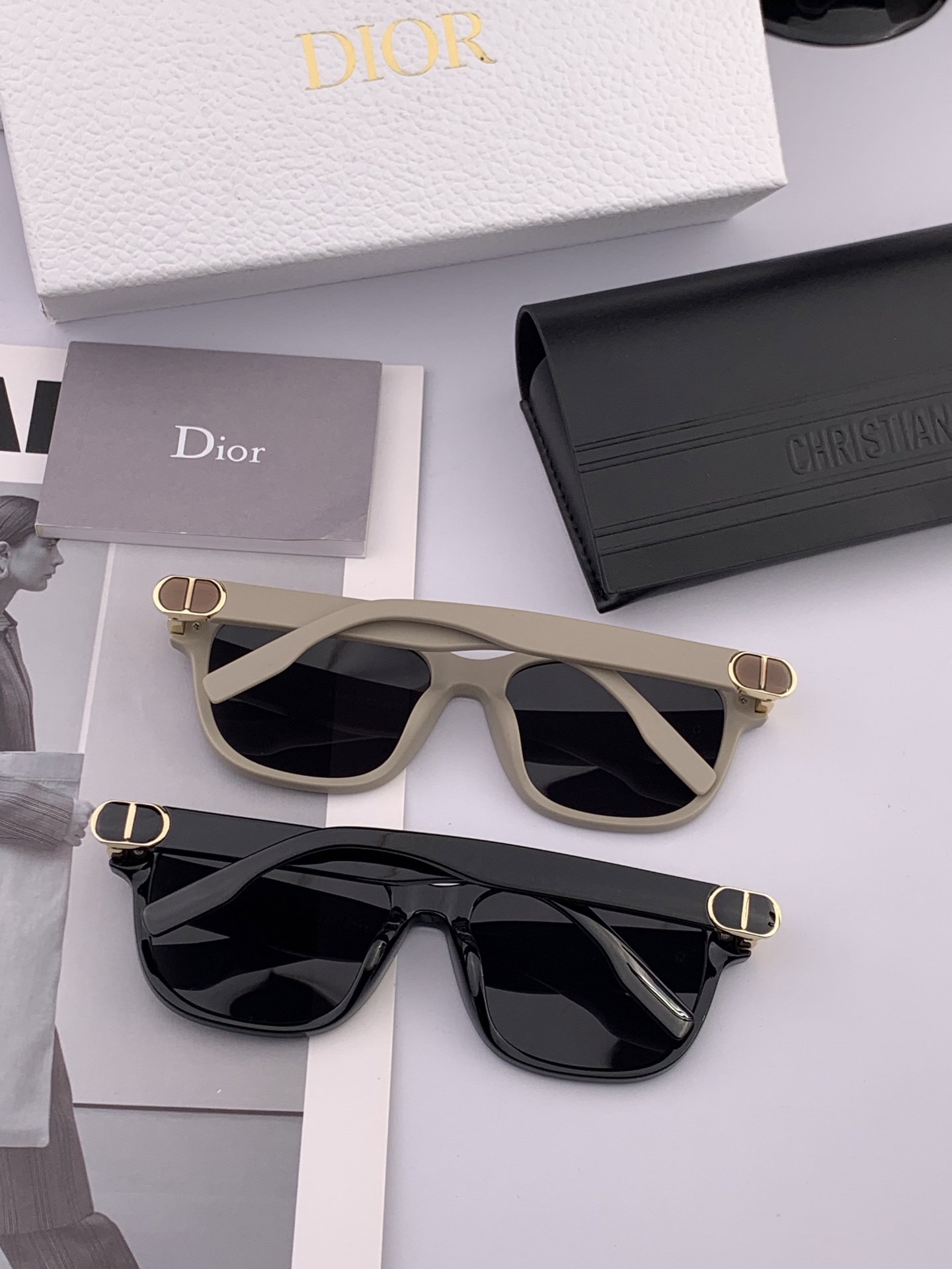 🔺 【DIOR】2025开春新款 潮流爆款 时尚方框偏光太阳镜 高品质 佩戴舒适 网红潮款墨镜 女士高清