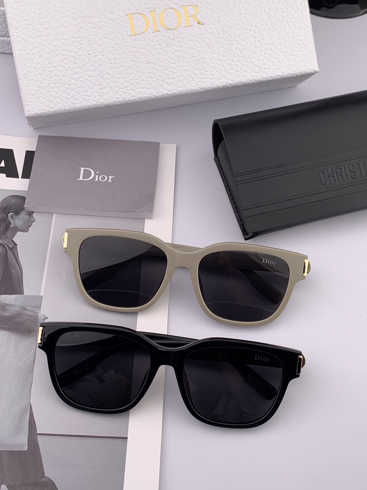 🔺 【DIOR】2025开春新款 潮流爆款 时尚方框偏光太阳镜 高品质 佩戴舒适 网红潮款墨镜 女士高清