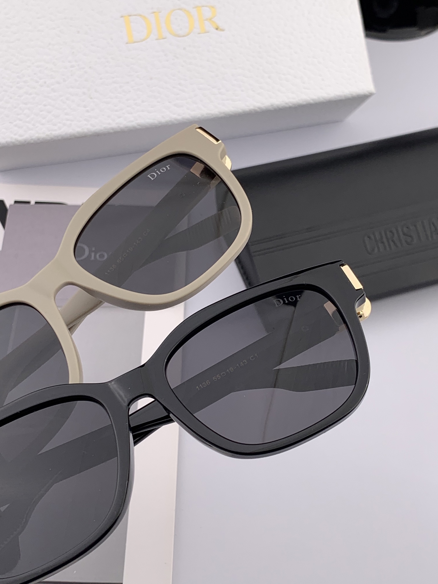🔺 【DIOR】2025开春新款 潮流爆款 时尚方框偏光太阳镜 高品质 佩戴舒适 网红潮款墨镜 女士高清