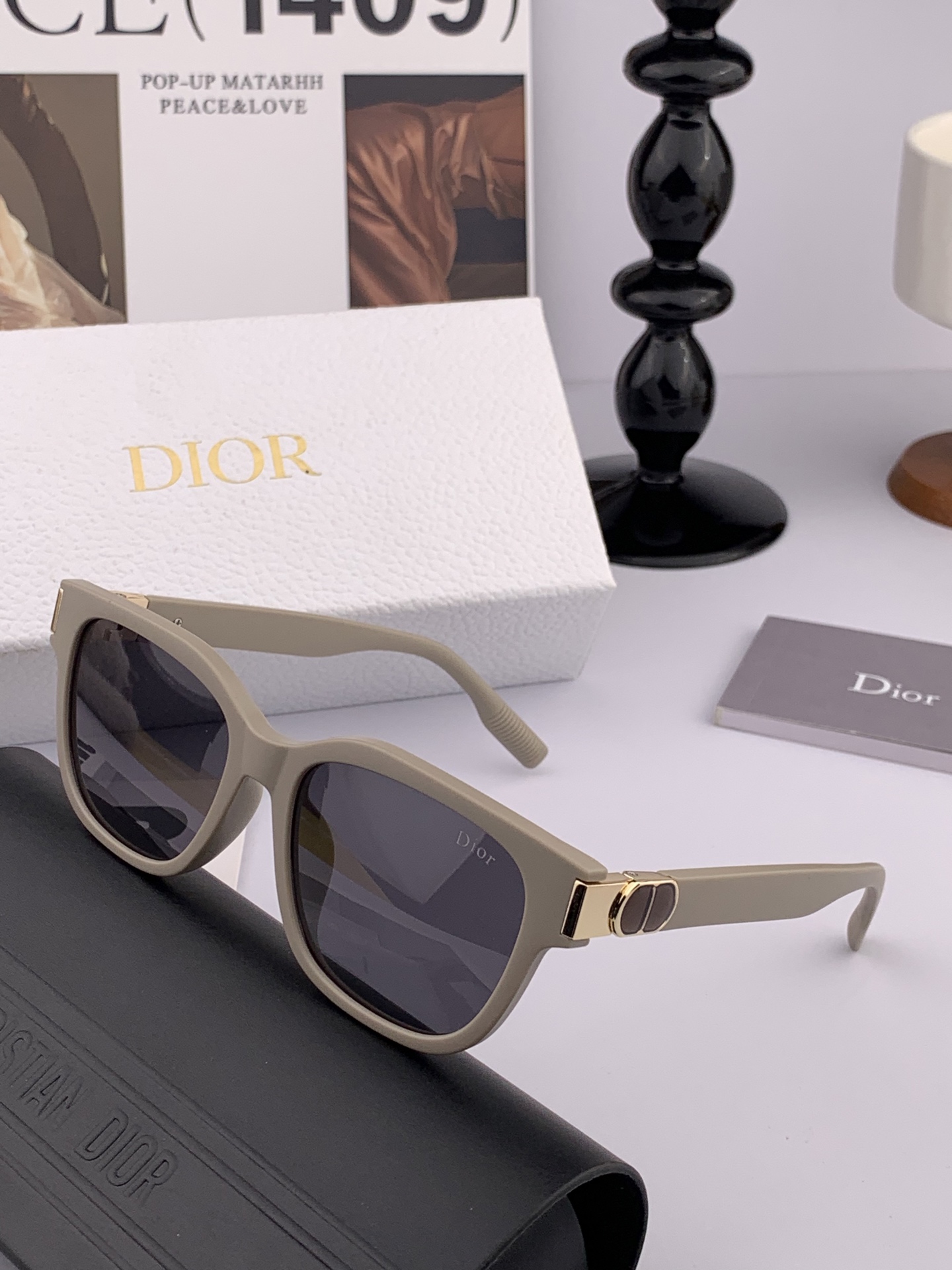 🔺 【DIOR】2025开春新款 潮流爆款 时尚方框偏光太阳镜 高品质 佩戴舒适 网红潮款墨镜 女士高清