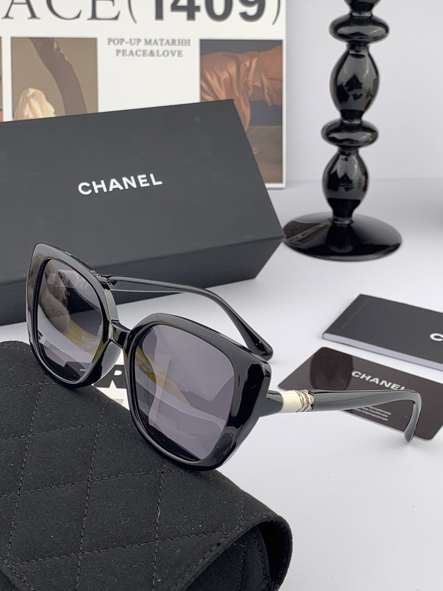   【CHANEL】香奈儿 2025新款潮流爆款 时尚方框太阳镜 佩戴舒适 网红潮款墨镜  女士高清加厚