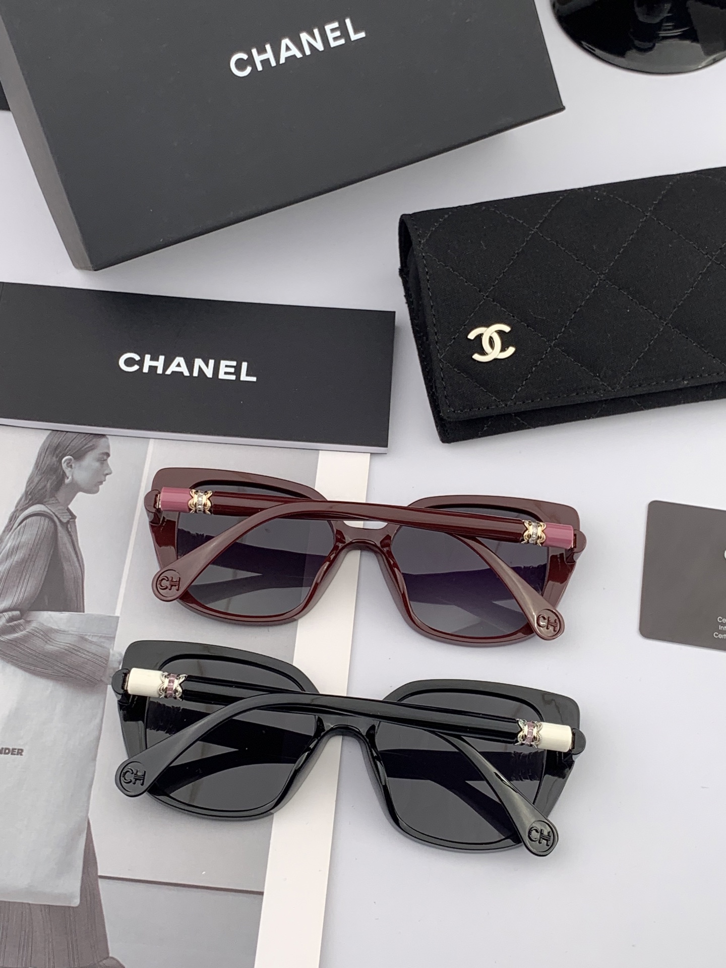   【CHANEL】香奈儿 2025新款潮流爆款 时尚方框太阳镜 佩戴舒适 网红潮款墨镜  女士高清加厚
