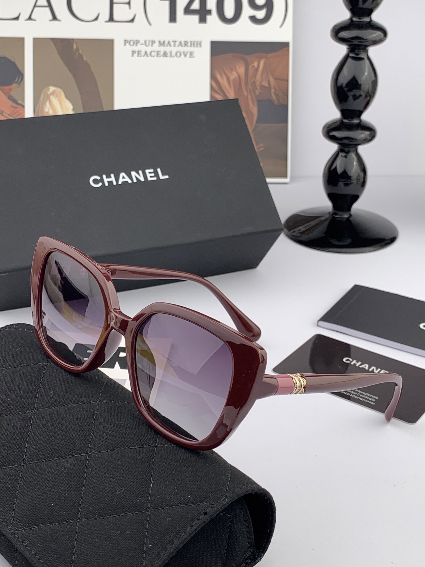   【CHANEL】香奈儿 2025新款潮流爆款 时尚方框太阳镜 佩戴舒适 网红潮款墨镜  女士高清加厚