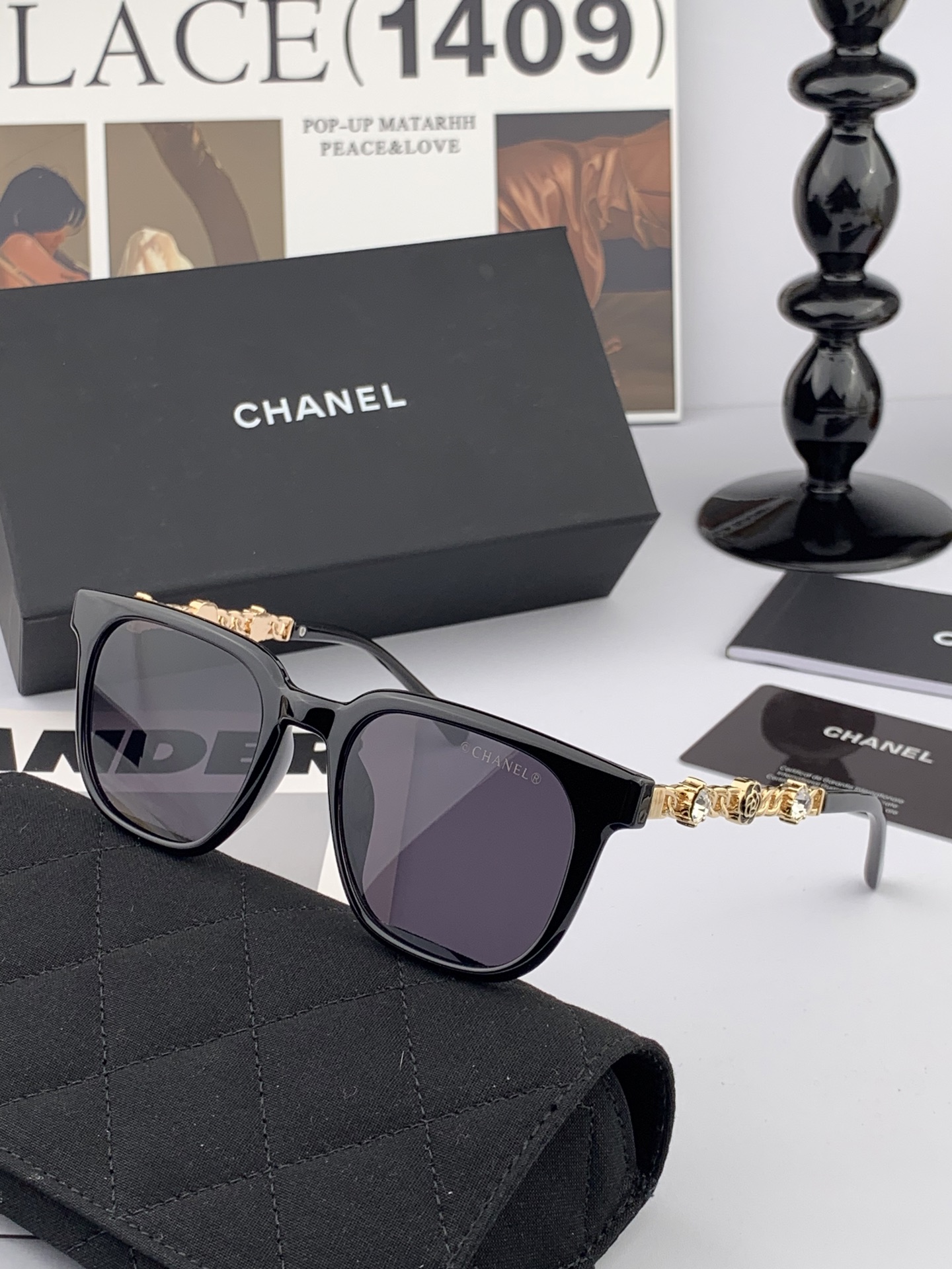    新品CHANEL 香奈儿太阳镜以独特魅力和前卫风格诠释春夏最新眼镜，质感超好佩带舒适 型号：CH5