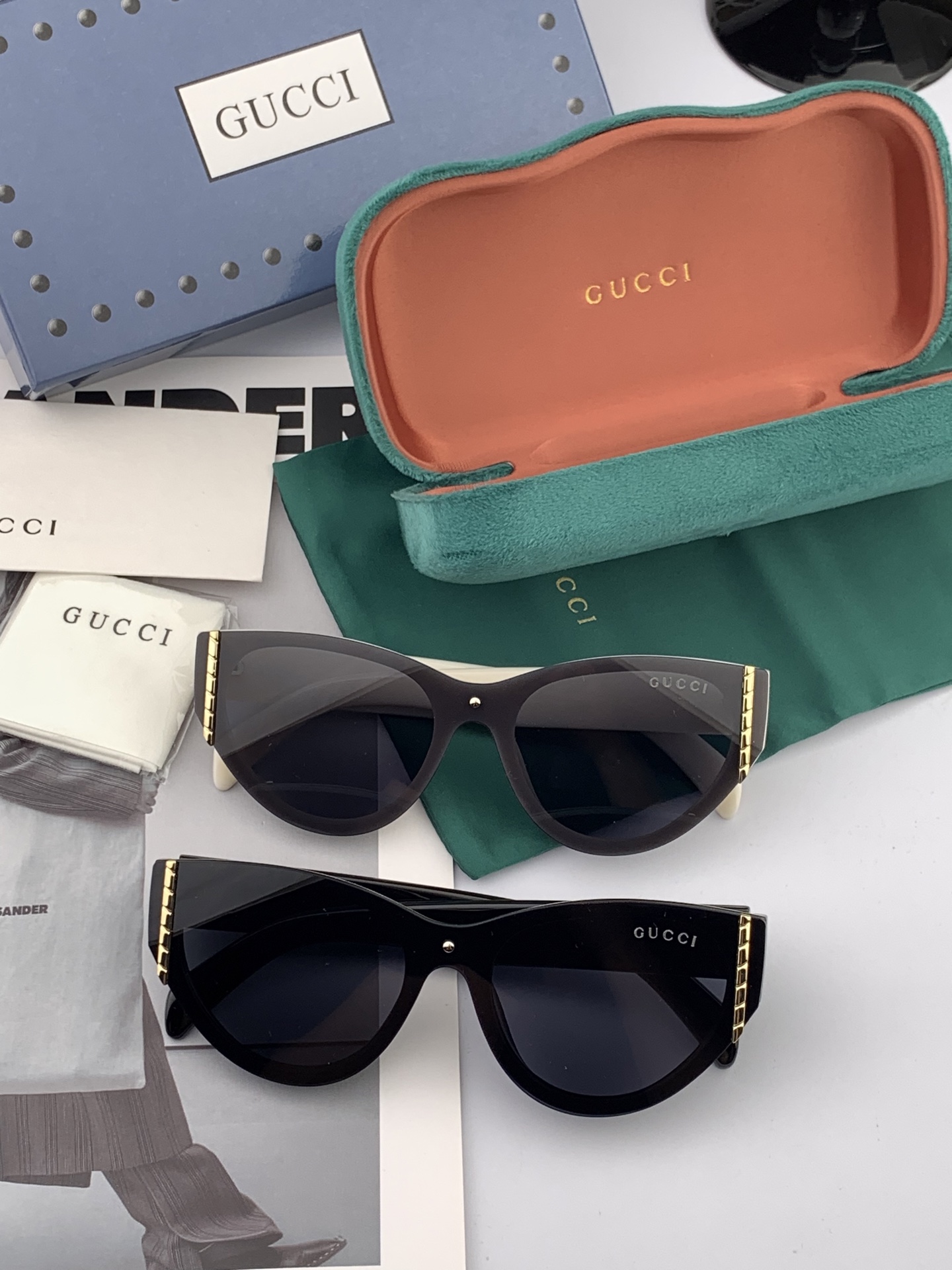  🔺 【GUCCI】2025开春新款 潮流爆款 时尚方框太阳镜 高品质 佩戴舒适 网红潮款墨镜 型号：G