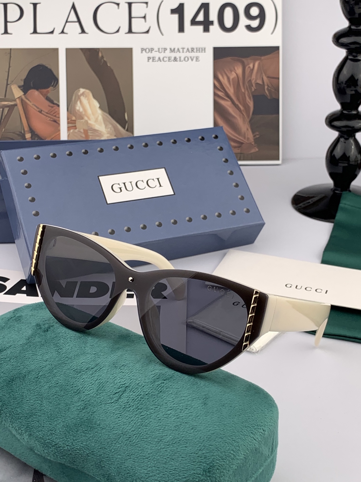  🔺 【GUCCI】2025开春新款 潮流爆款 时尚方框太阳镜 高品质 佩戴舒适 网红潮款墨镜 型号：G